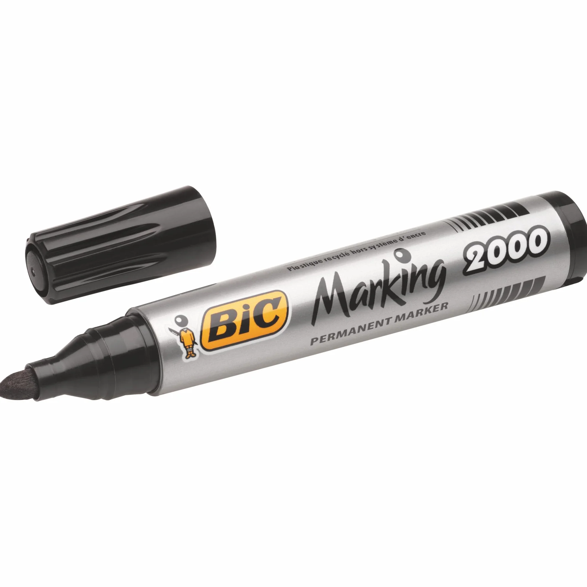 BIC Marking Rotuladores Permanentes 2000 ECOlutions Negro Punta Media Caja de 12