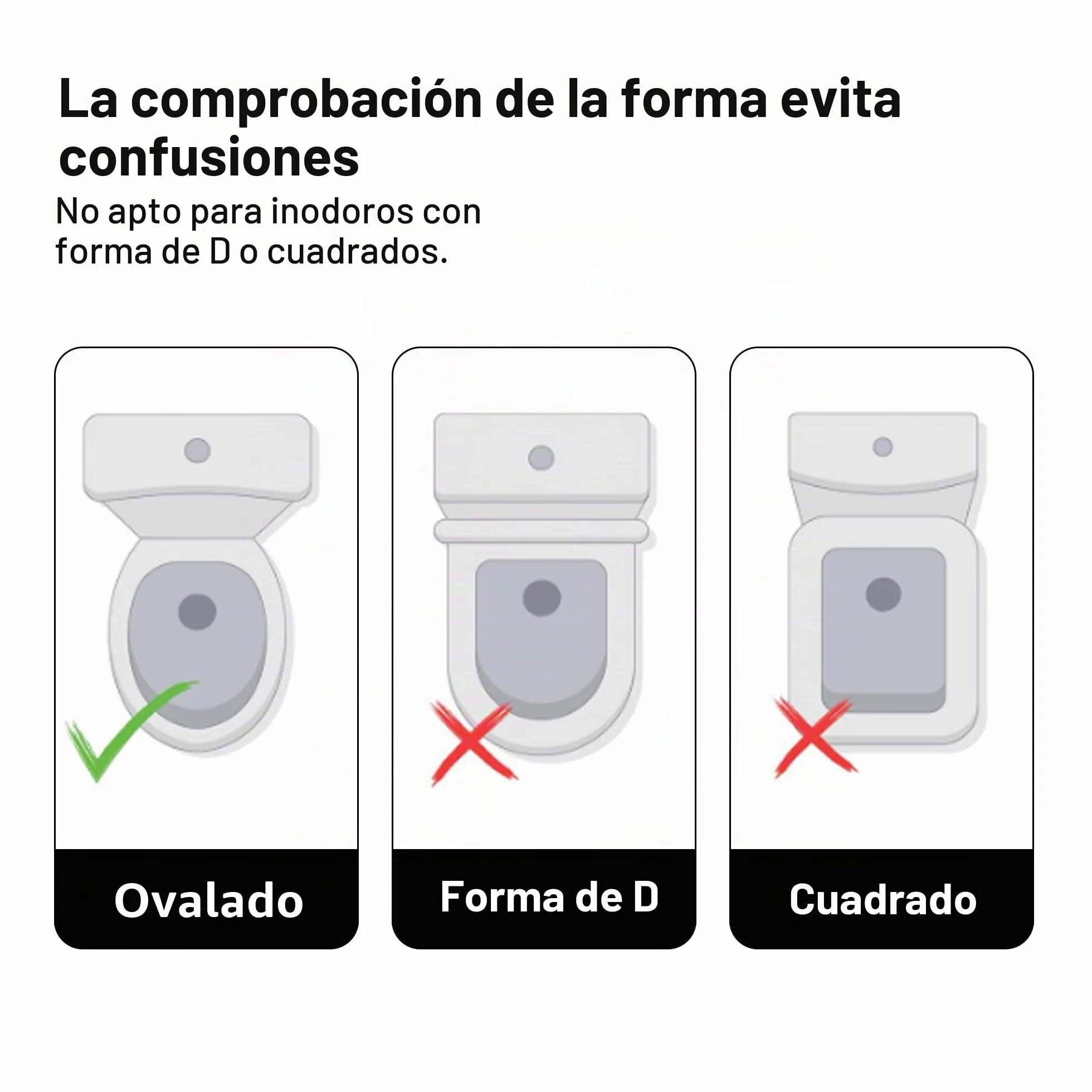 Asiento de inodoro de cierre suave, asiento de inodoro con liberación rápida para una fácil limpieza, asientos de inodoro estándar ovalados, fijación superior simple, asiento de inodoro universal, sin