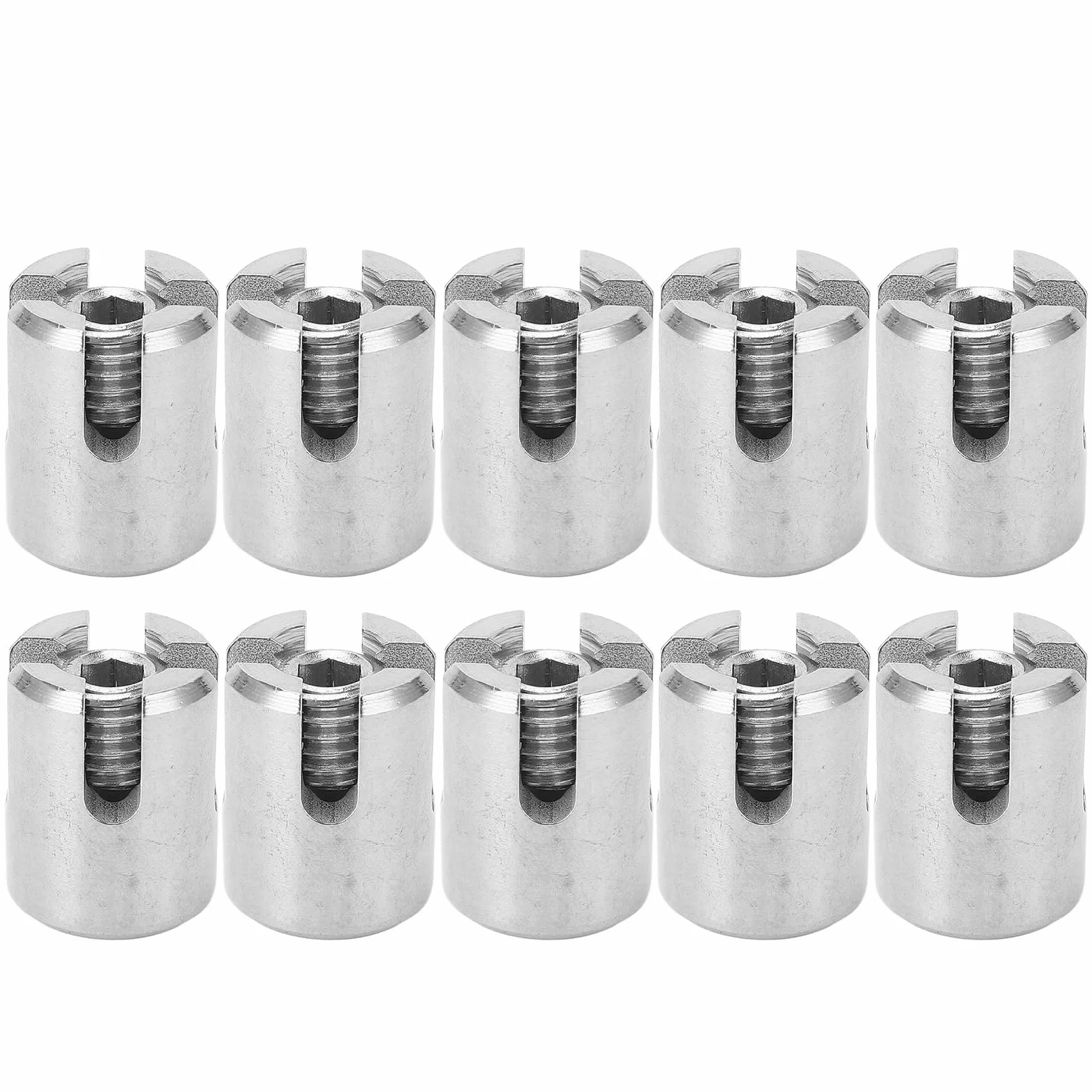 Akozon Abrazadera de Cable Cruzado de 10 Piezas Sujetador de Abrazadera de Barandilla de Alambre de Acero Inoxidable para Interior y Exterior 10 Piezas de Cable Cruzado (M10 4mm)