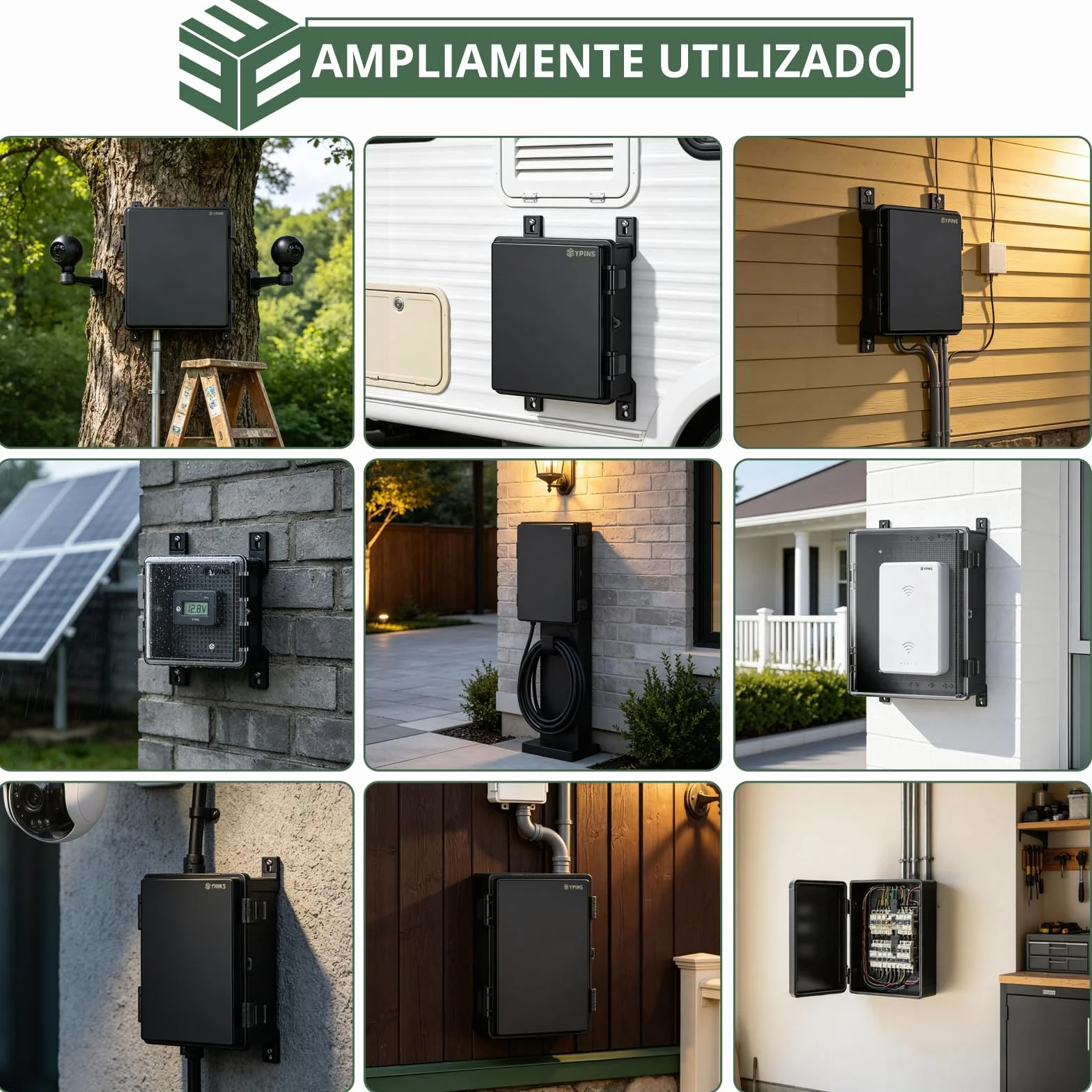 EYPINS Caja Estanca Exterior Electrica Impermeable IP67, Cuadro Eléctrico Superficie con Carcasa ABS, Cajas de Empalmes 30 * 30 * 17cm, Transparente