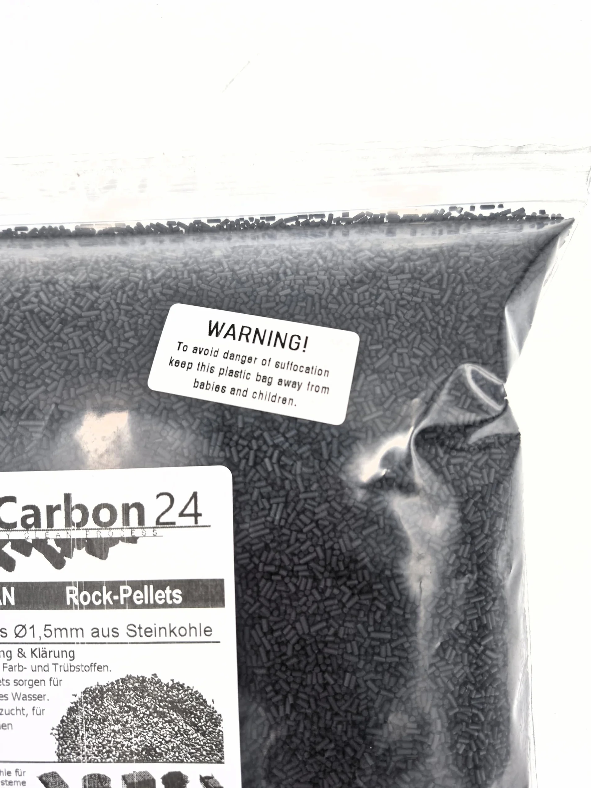 Carbón Activo en pellets Ø1,5 mm, 10 litros, Fabricado con hulla, Clase energética A
