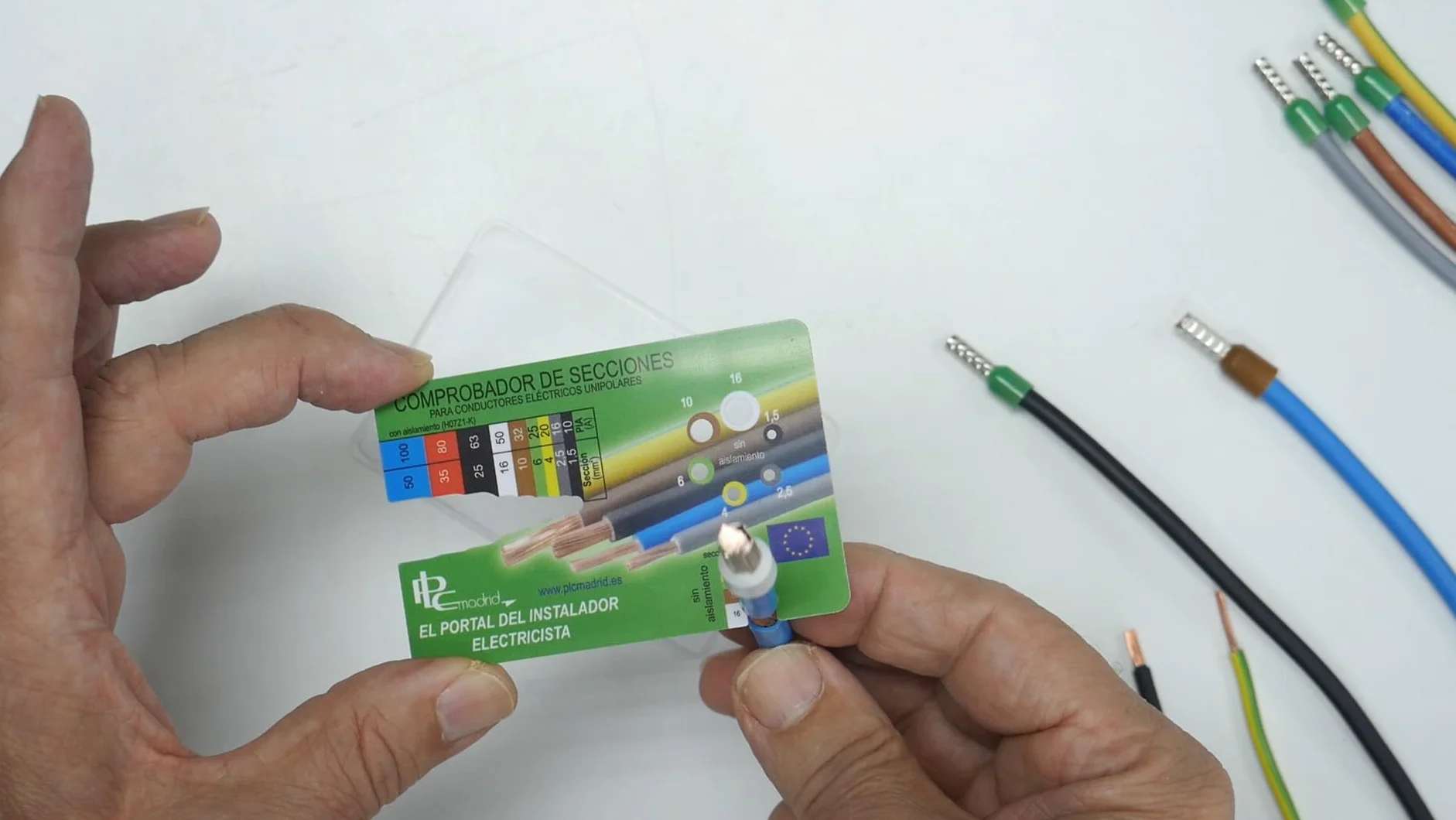 Genérico Comprobador de secciones de conductores eléctricos