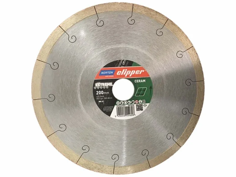1 disco de diamante NORTON Clipper 200 x 25,4 mm Ceram XJ azulejos, cerámica, granito y mármol
