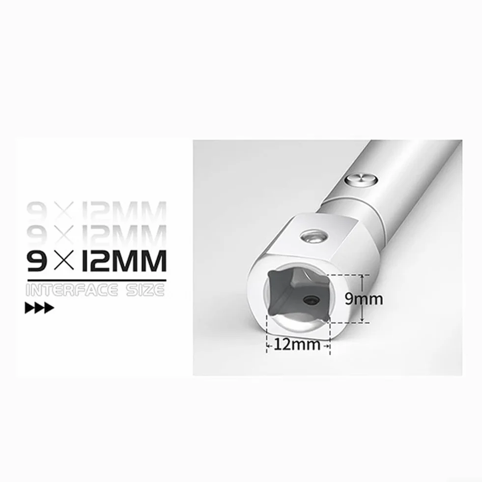 Llave dinamométrica digital con rango ajustable de 6,8 a 135 Nm, LED y sonido, registro de datos, precisión de ± 2%, acero al cromo vanadio para automoción