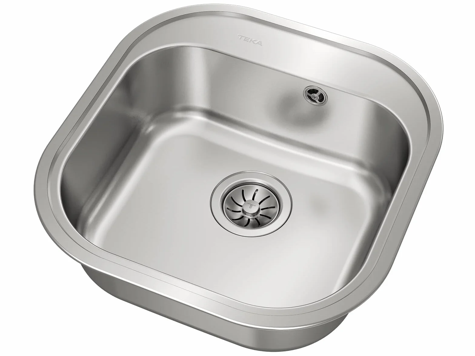 TEKA Fregadero Encastrado 1 Seno para Mueble 45cm, Acero Inoxidable, Incluye Escurridor y Válvula Automática, Modelo Stylo 1C