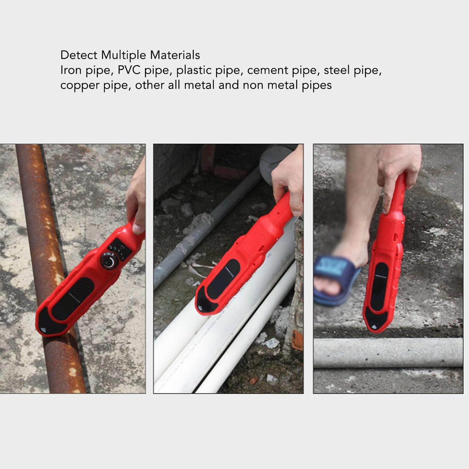 Detector de Obstrucción de Tuberías, 7 Sondas Localizador de Bloqueo de Obstrucción de Tuberías Subterráneas Escáner de Pared NF‑5120
