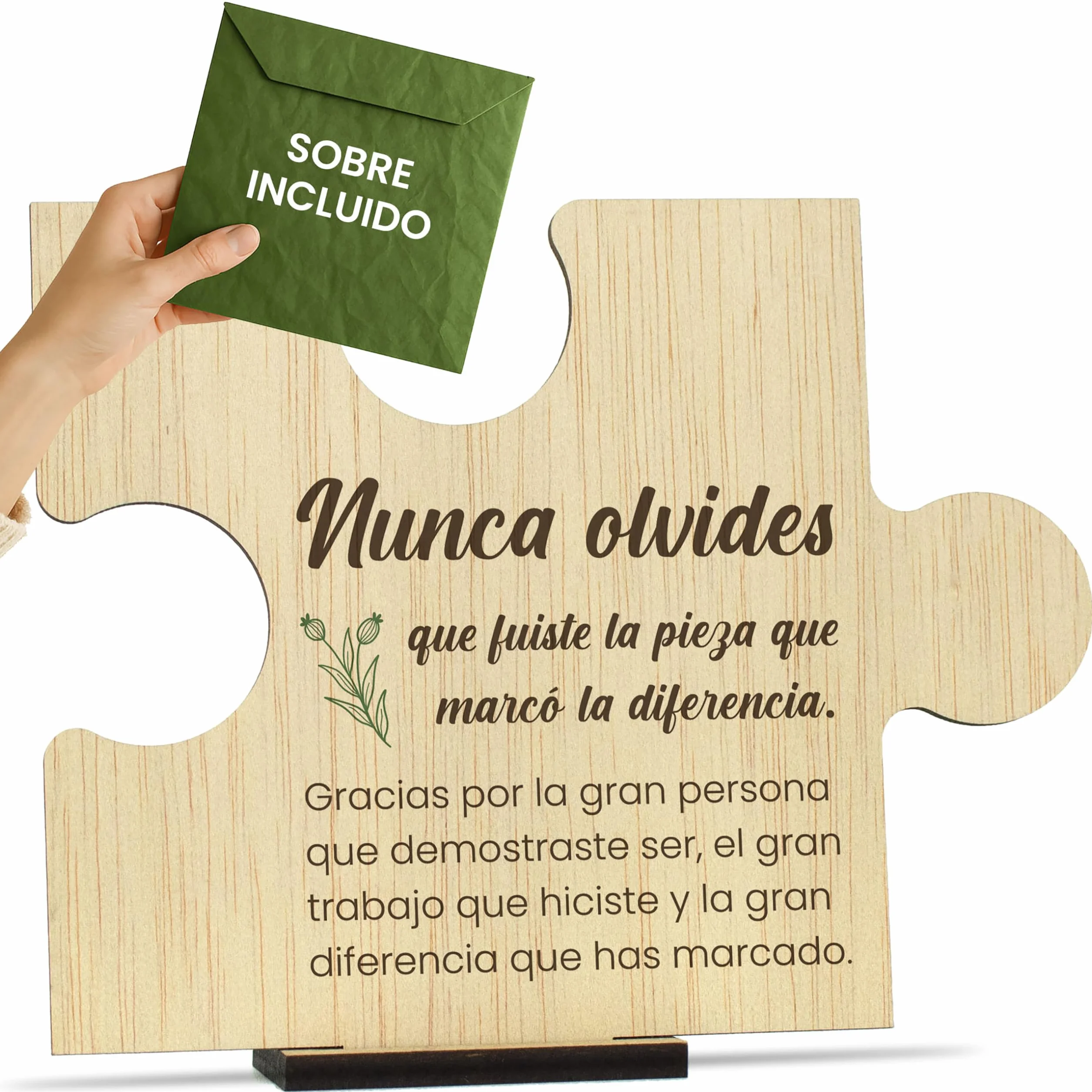 CONTRAXT Tarjeta regalo despedida madera original compañeros trabajo profesores jefes fin curso graduaciones