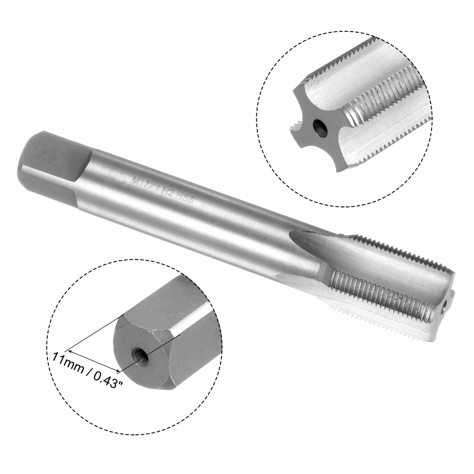 QUARKZMAN Juego de 2 Piezas de Machos y Terrajas, Macho de Rosca Métrica M17 x 1 y Terraja Redonda, Herramienta de Roscado y Roscado para Reparación de Tuercas y Tornillos