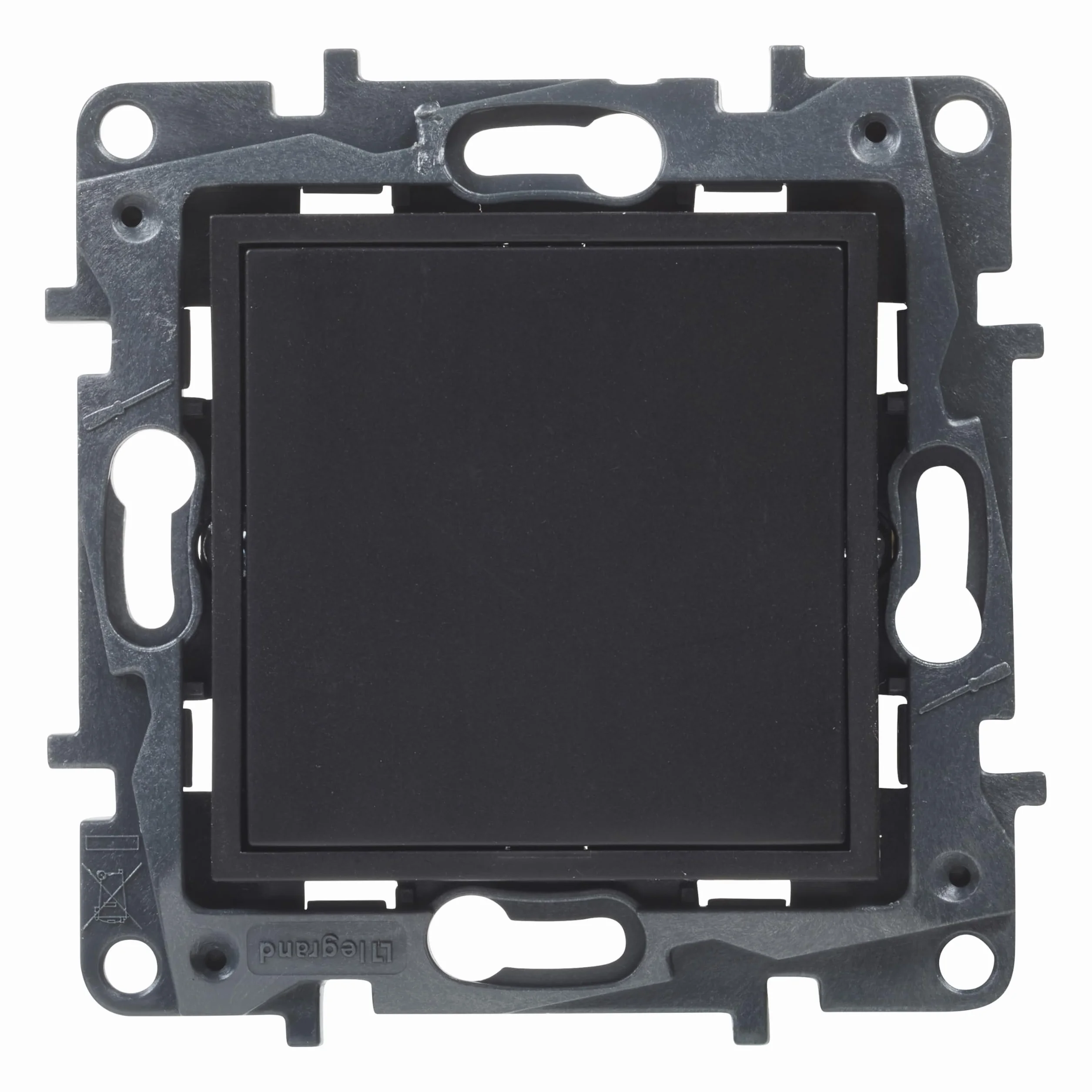 LEGRAND Tapa ciega para instalación empotrada, Gama Niloé Step, Color Antracita, 398308