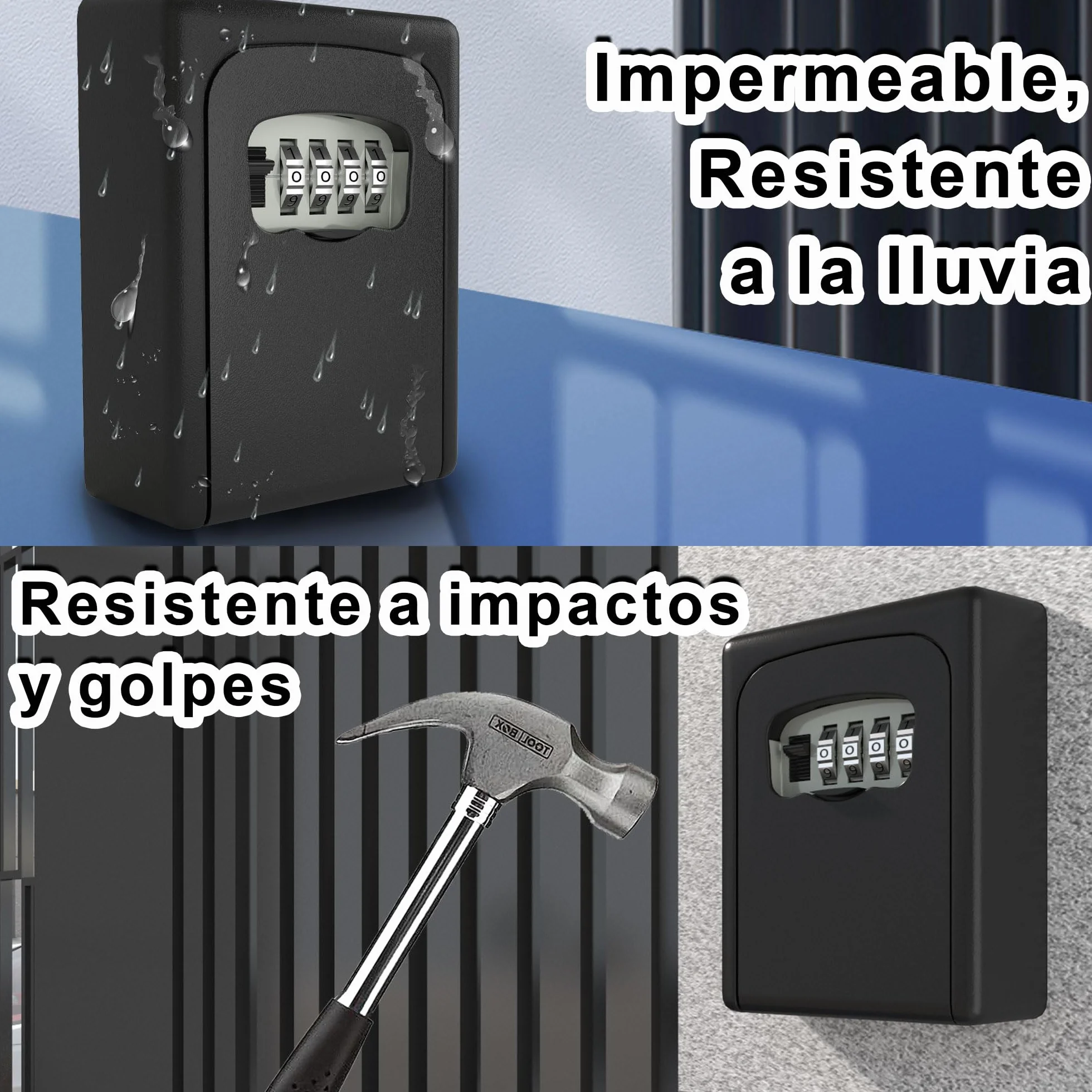 Caja de Seguridad para Llaves Impermeable Cajetin con Codigo para Exterior