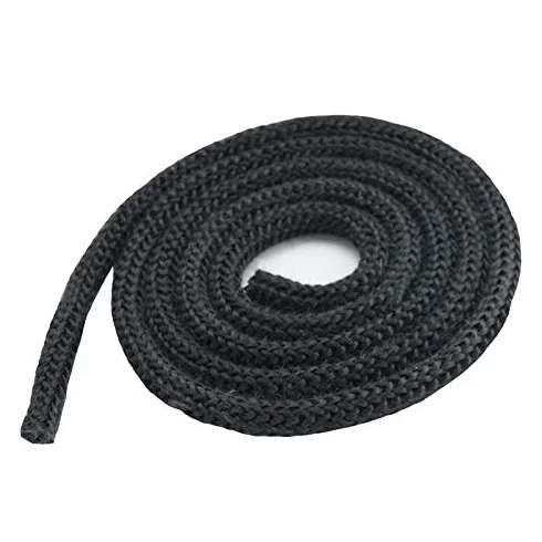 Junta redonda para horno de chimenea, cuerda resistente al calor, para puerta, 16 mm, 25 metros, color gris oscuro y antracita