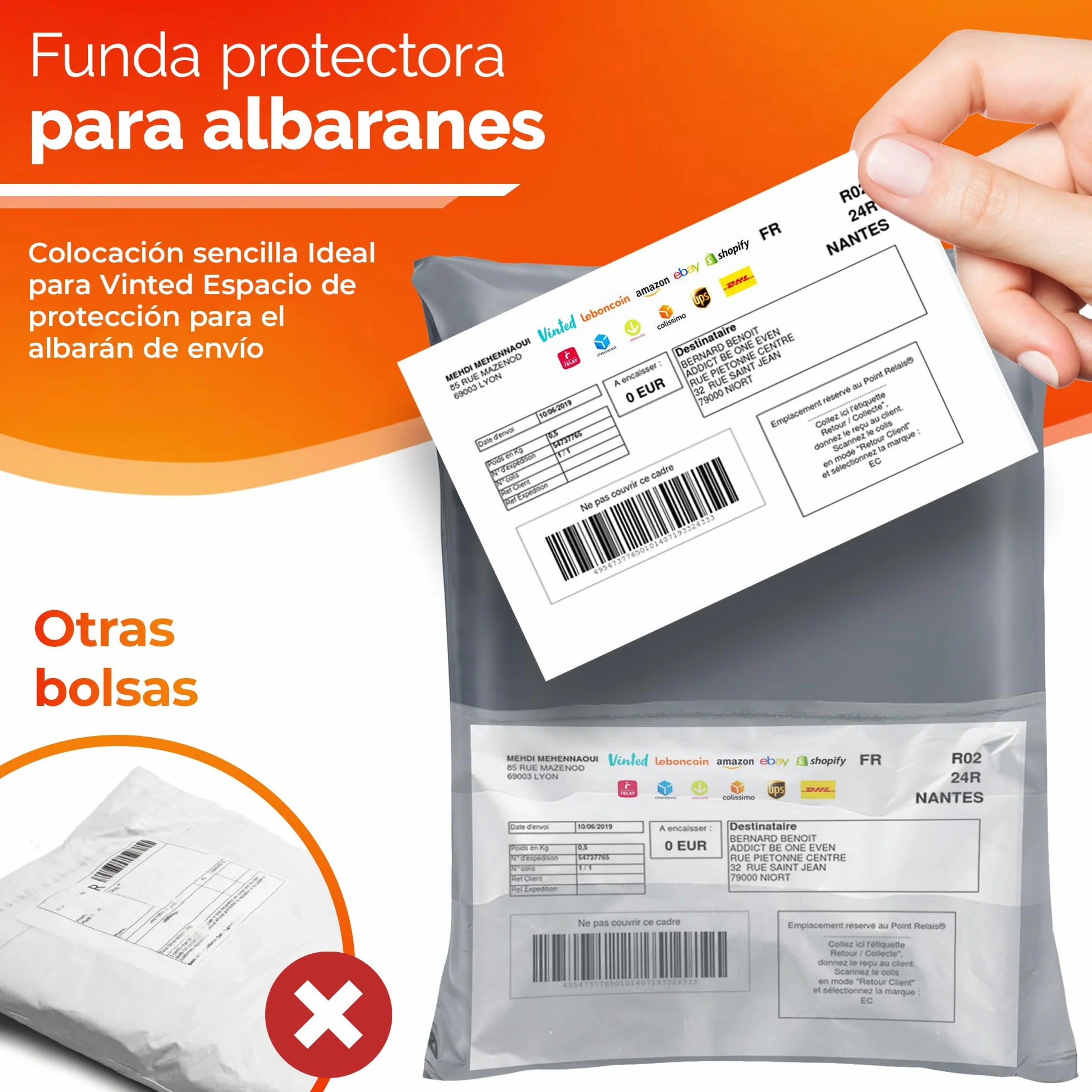 Bolsas Envio Vinted Pack de 30, Sobres Plástico Autoadhesivos Impermeables Polietileno