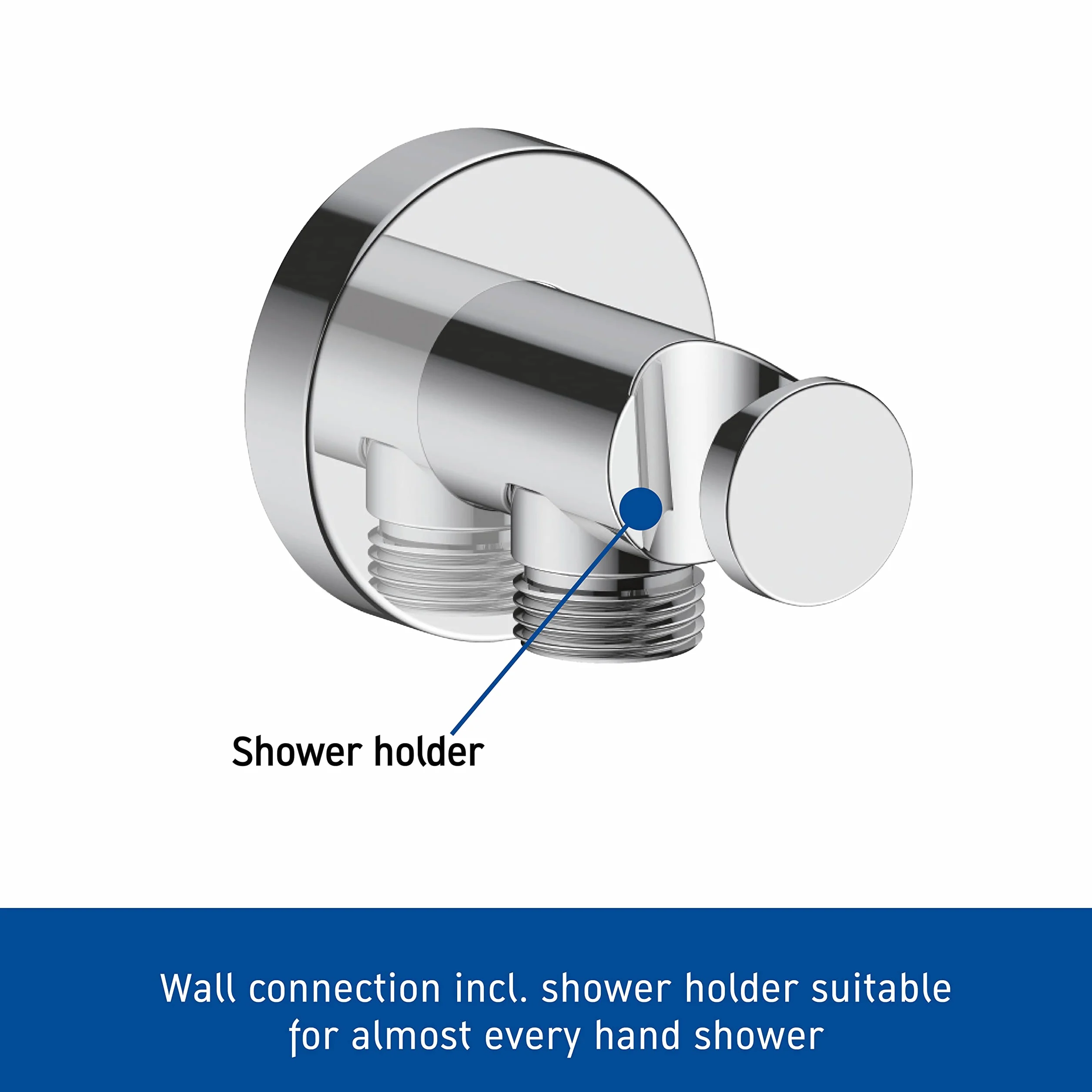 Duravit Codo de conexión a la pared cromo