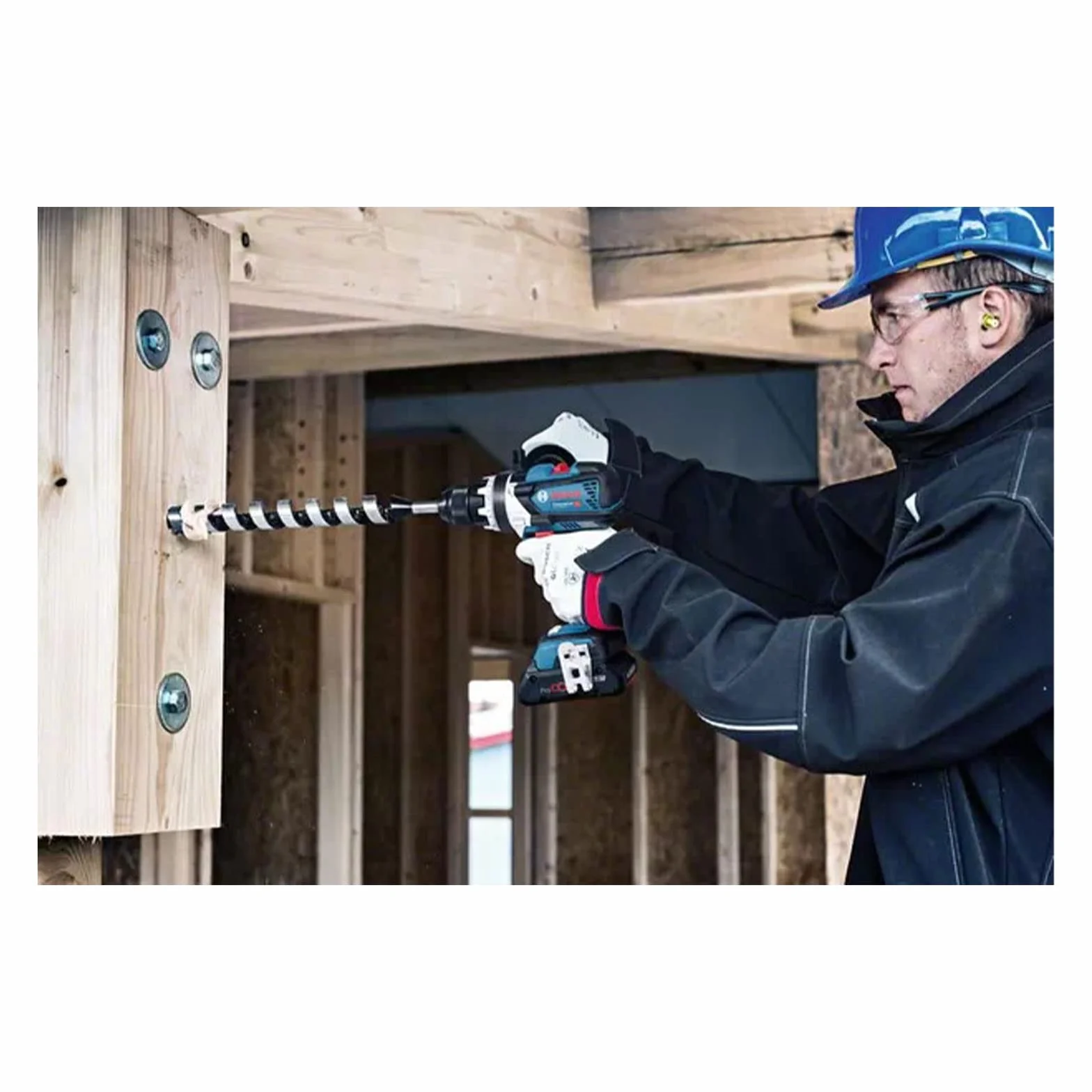 Bosch Professional 18V System taladro con percusión a batería GSB 18V-110 C (par de apriete máx. 110 Nm, incl. L-BOXX, sin batería/cargador)