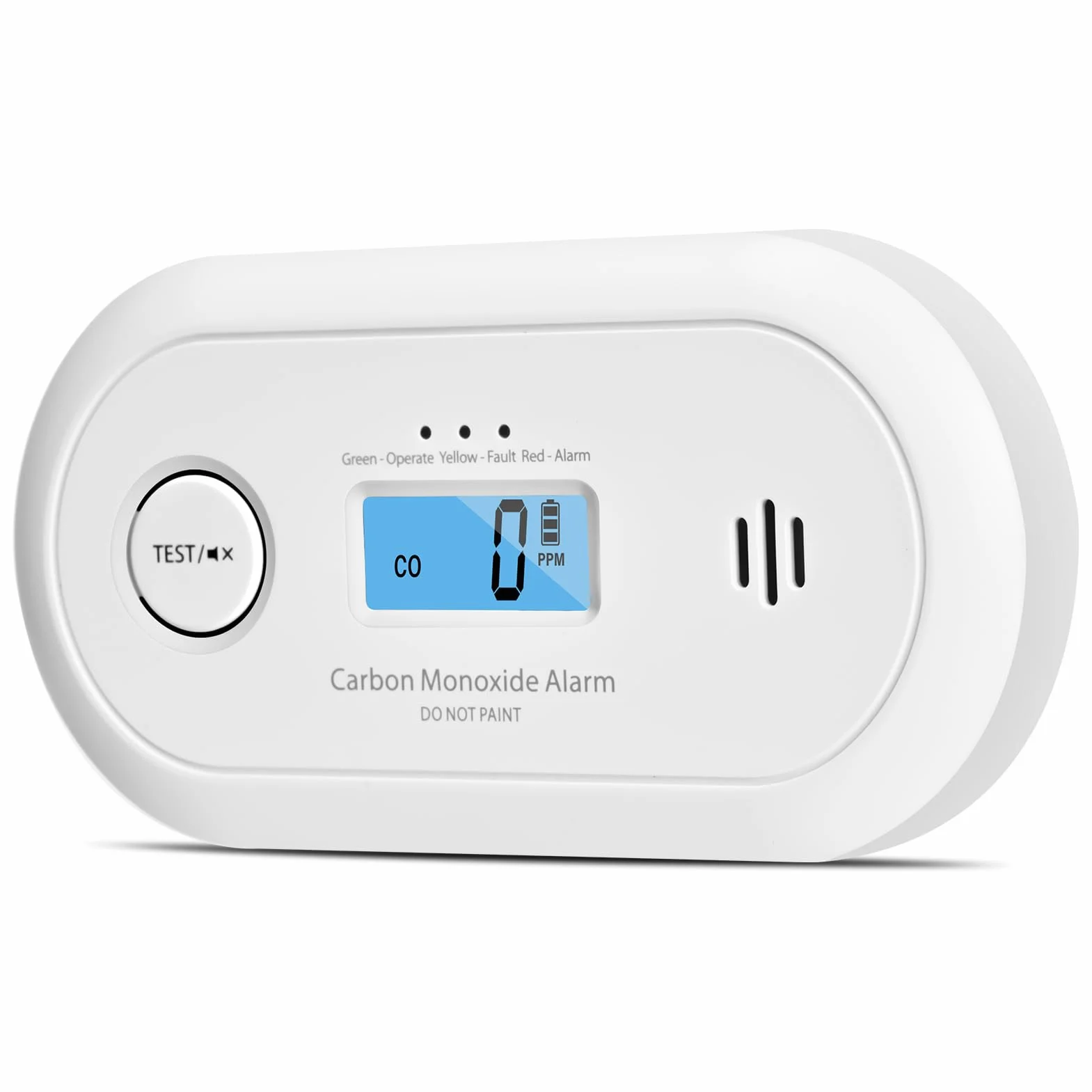 Detector Monóxido Carbono con Sensor CO 10 años, batería reemplazable 5 años, portátil Carbon Monoxide Detector diseño a Prueba de explosiones de Alta sensibilidad | Norma: EN 50291