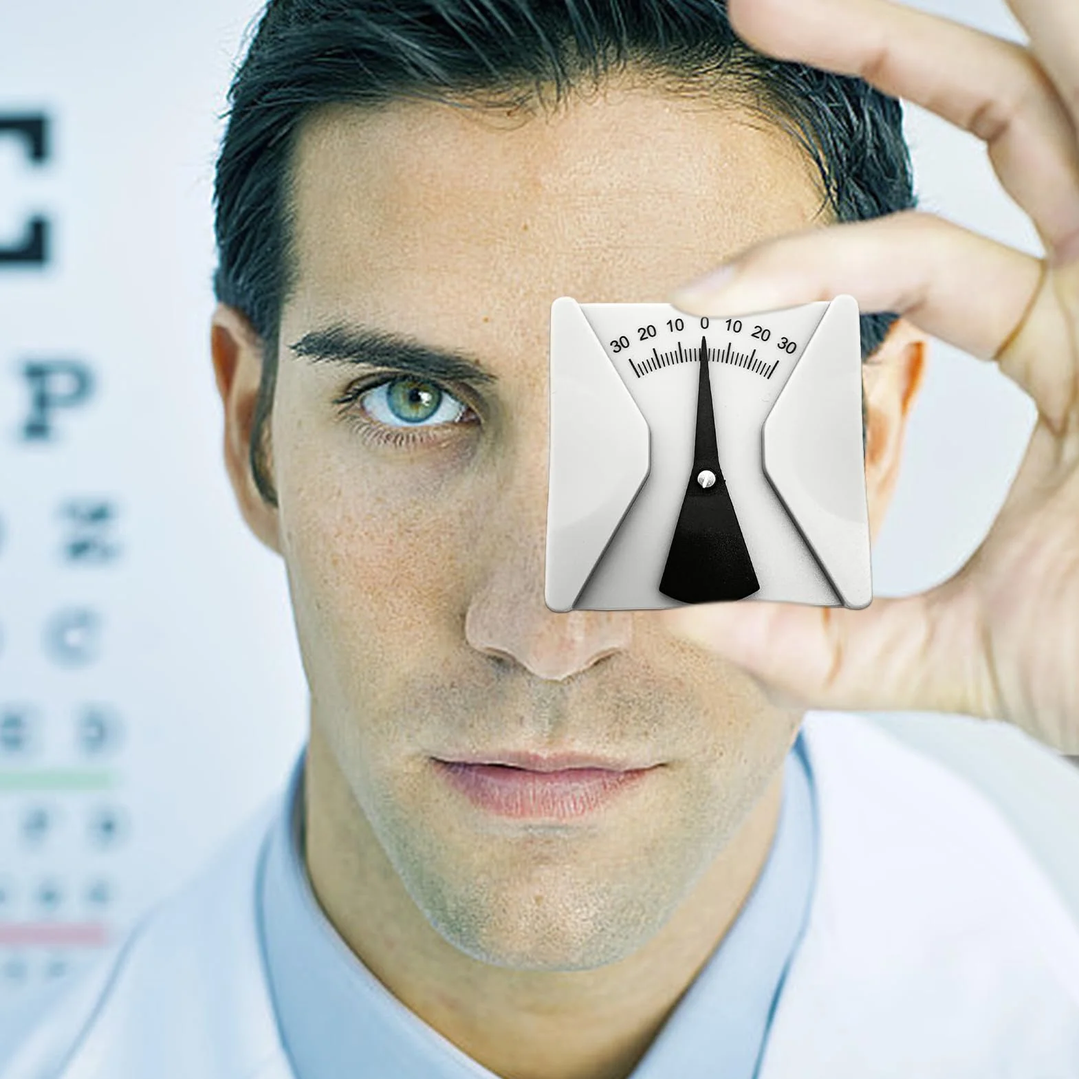 Medidor de gafas – Regla de ángulo pantoscópico, herramienta de calibración óptica, inclinómetro duradero, escala transparente de fácil lectura | Medidor de gafas para técnico de taller de reparación