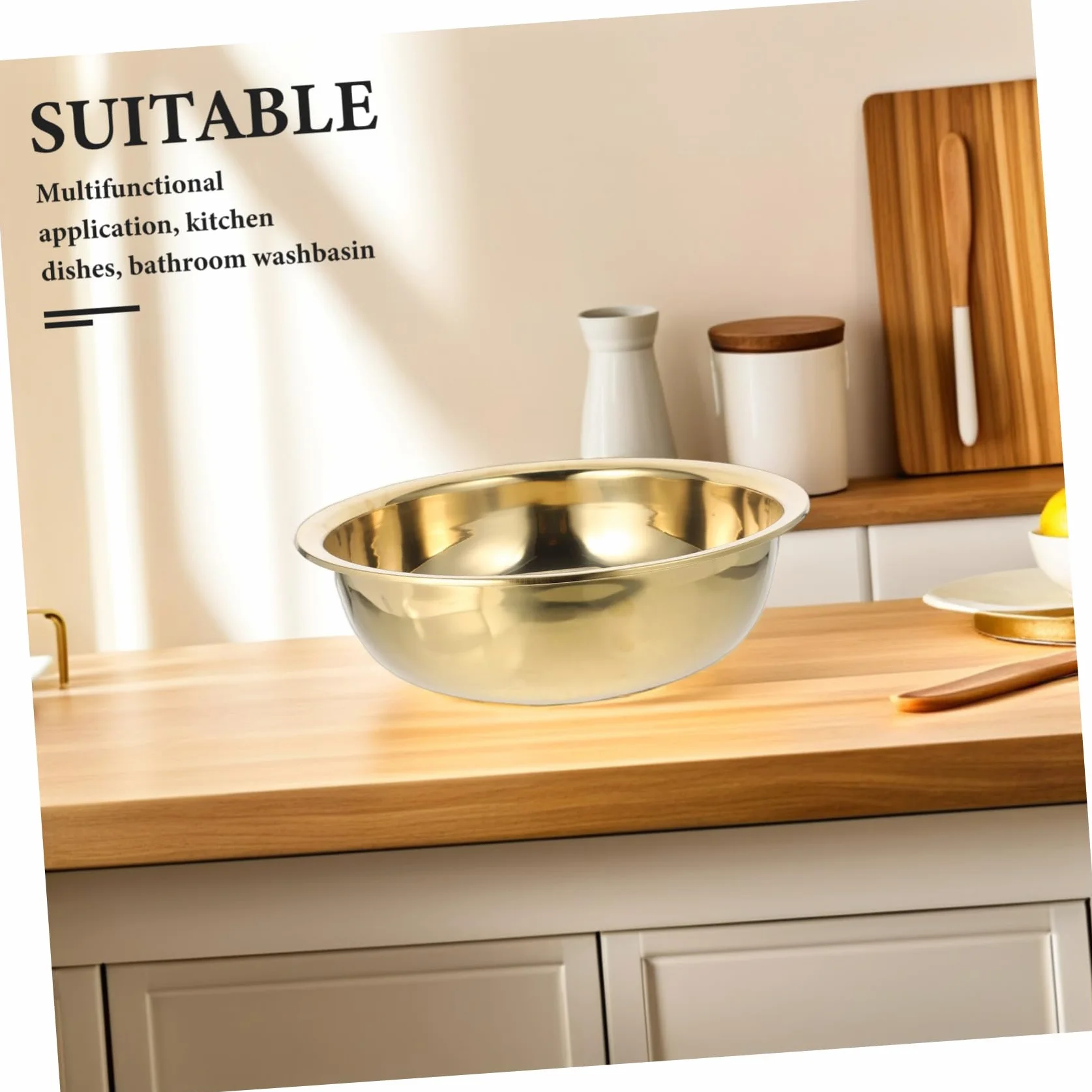 OUNONA Lavabo de Acero Inoxidable Engrosado Tamaño Mediano Diseño Ergonómico Resistente al Desgaste para Remojar Pies Lavar Ropa Verduras y Uso Doméstico