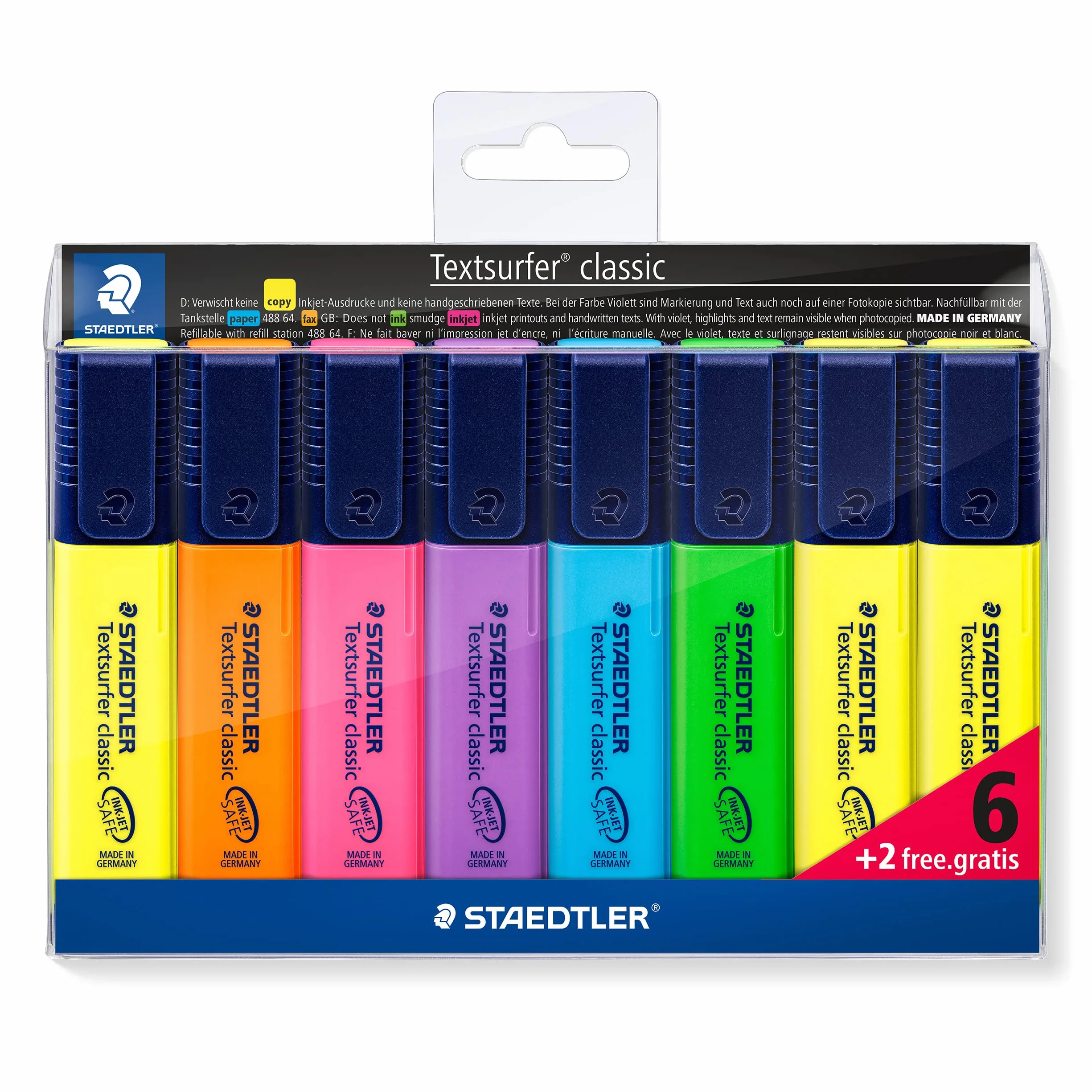 STAEDTLER 364 A WP8 ST, Set de 8 Marcadores Fluorescentes Multicolor