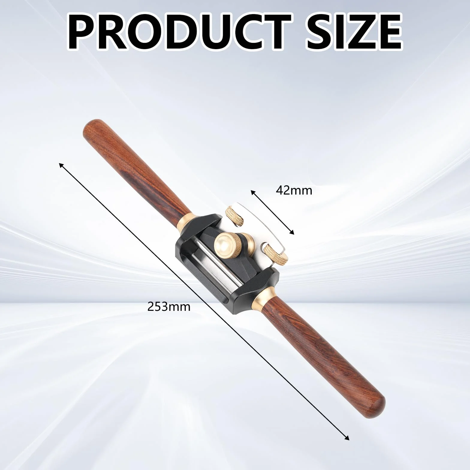 Cepillo De Mano, Cepillo De Corte Para CarpinteríA Herramienta De Recorte Manual Afilador Ajustable 210 Mm Mango De Palisandro Hoja 42 Mm Acero Inoxidable 440c