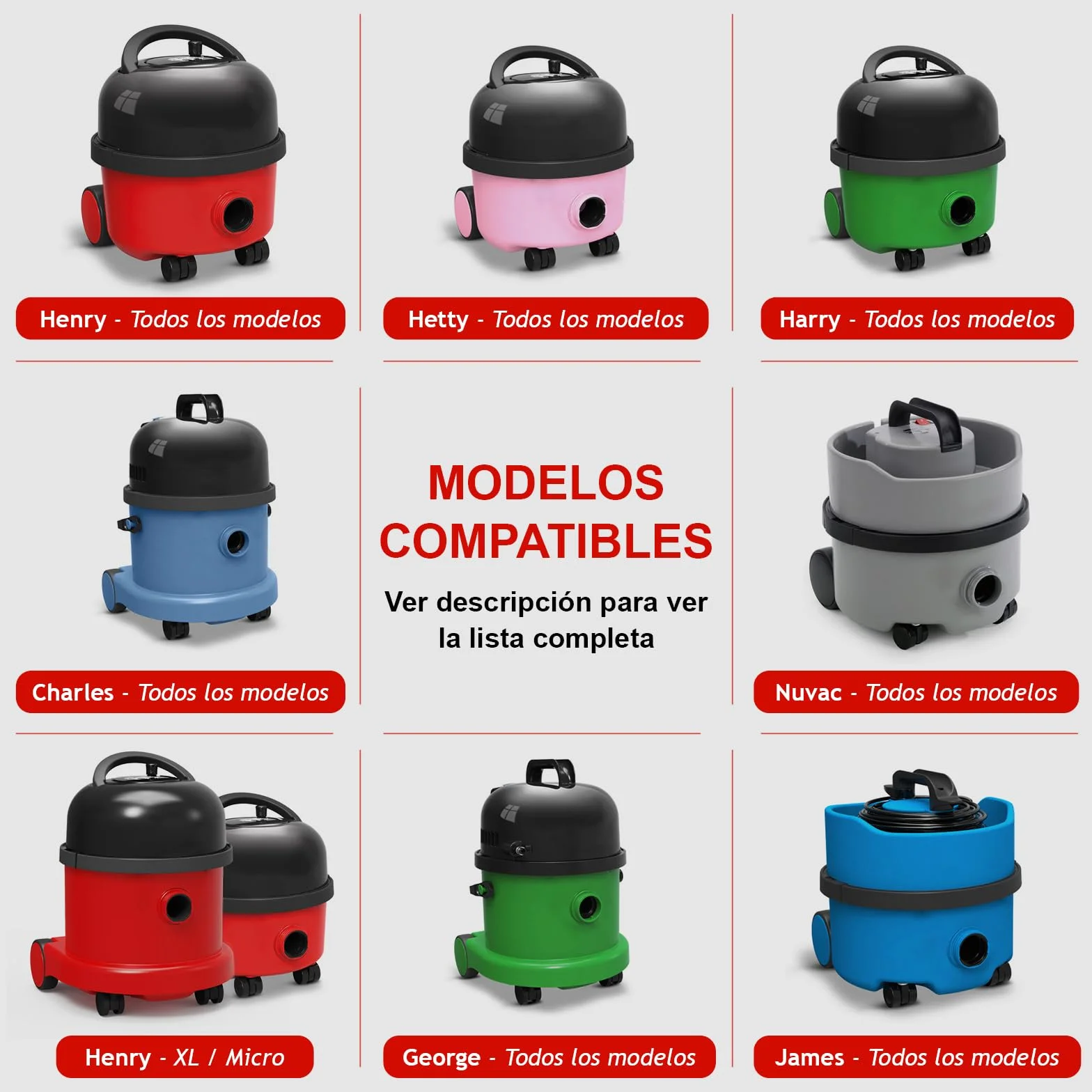 SPARES2GO Mango telescópico con extremo doblado + minikit de herramientas para Numatic Henry Hetty aspiradora