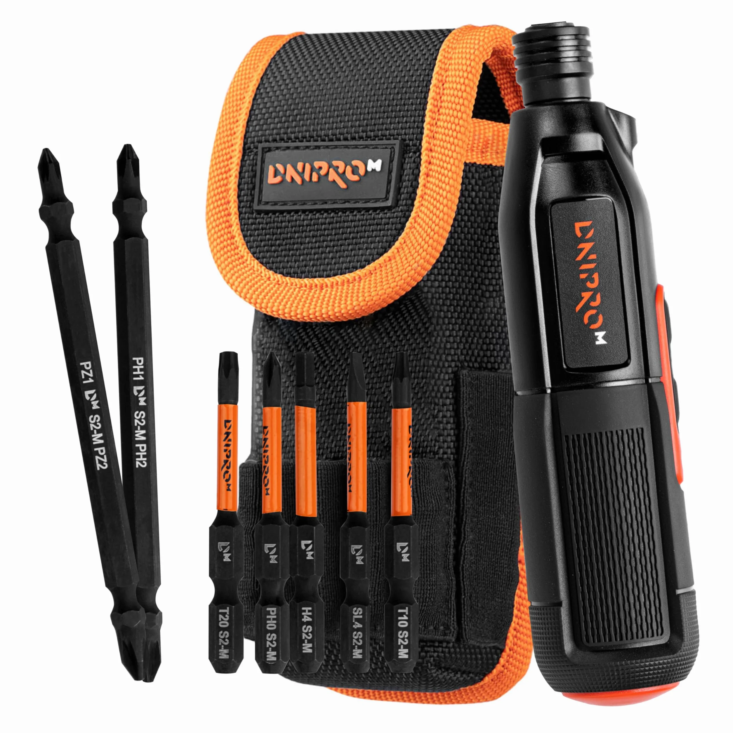 Destornillador Eléctrico Inalámbrico, 3,6V, Doble Modo 1,2 Nm + 8 Nm Manual, USB-C, Luz LED, 280 RPM, Portabits Magnético HEX 6,35 mm, Kit con Puntas - CSD-36X