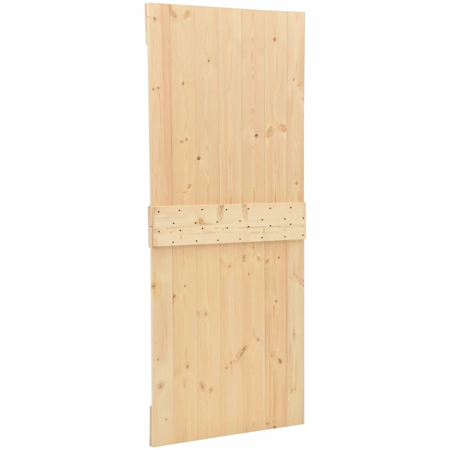 vidaXL Puerta Narvik Natural 90 x 210 cm Madera de Pino Sólido, Puerta Rectangular Moderna, Interior de Pino, Ahorra Espacio, Separador Contemporáneo de Habitaciones, Diseño Funcional