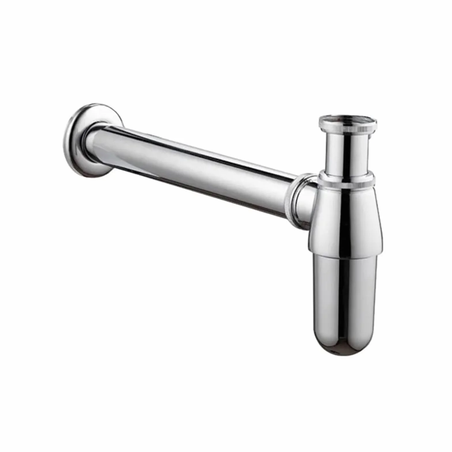 Sifón Lavabo Sifón de pared latón macizo estilo antiguo con sifón tipo P y desagüe emergente for lavabo(Gold)