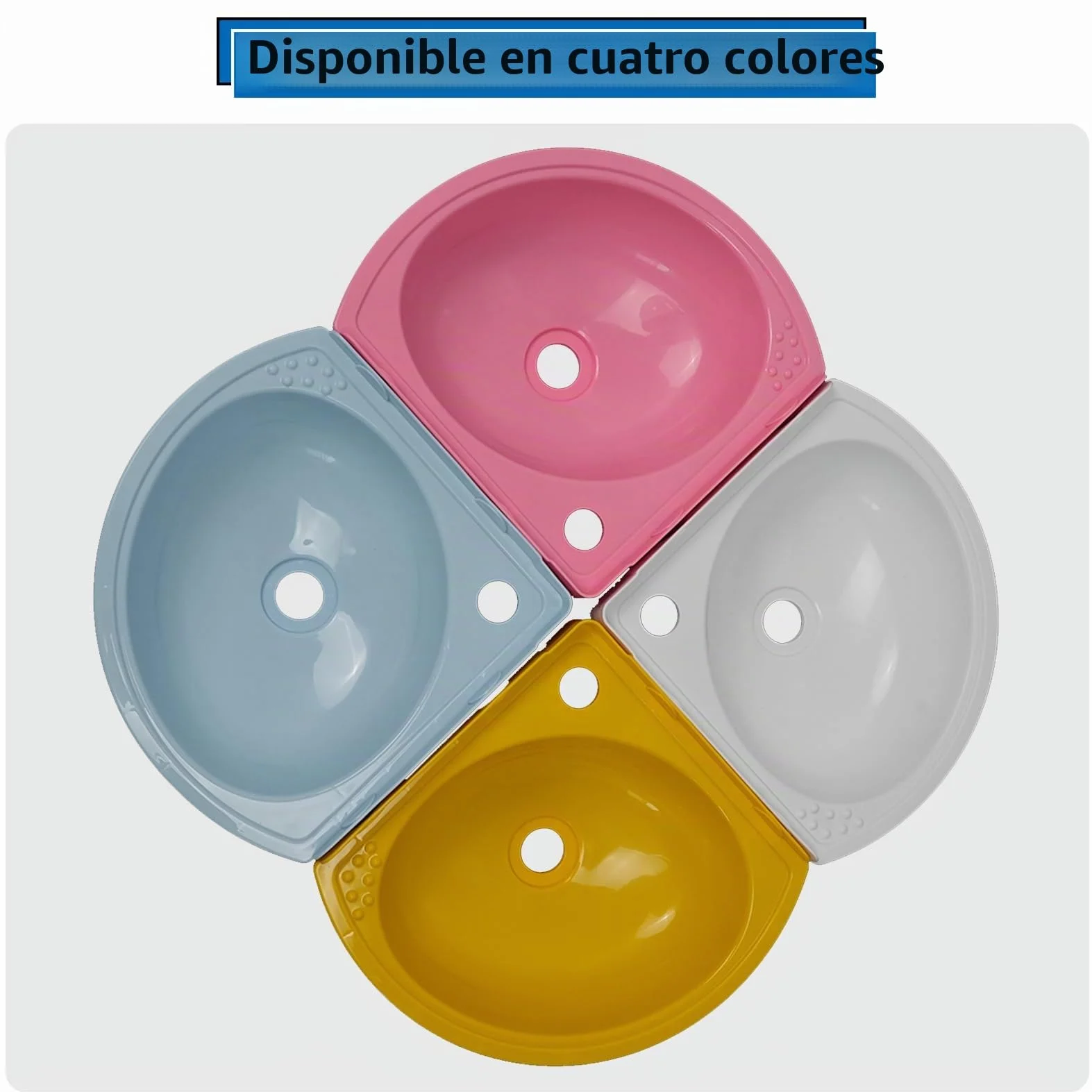 Lavabo de plástico de color, pequeño lavabo de esquina para lavarse las manos, fregadero de pared de plástico, mini lavabo, lavabo para autocaravana, fregadero para jardín, camping, sótano
