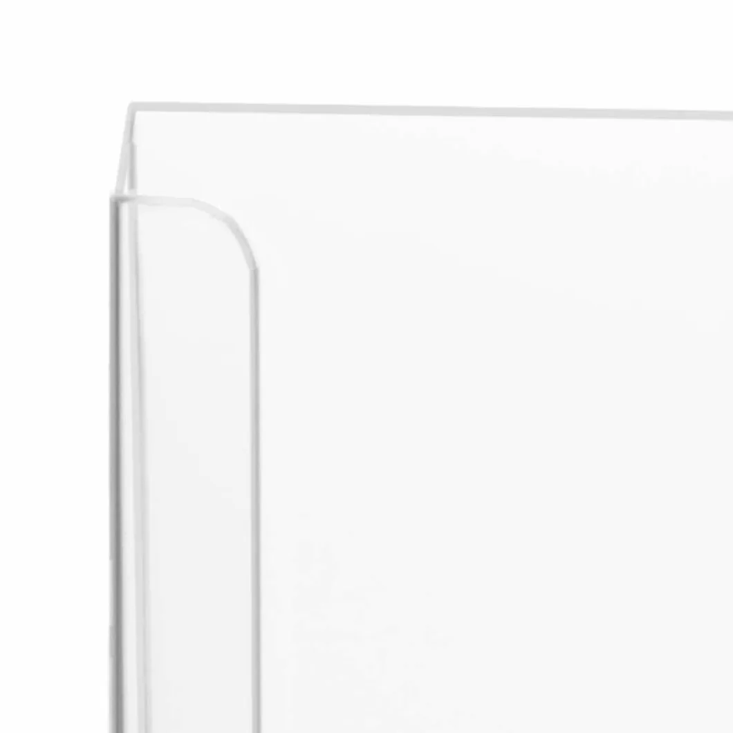 Europel Soporte para folletos montado en la pared A4 acrílico transparente dispensador