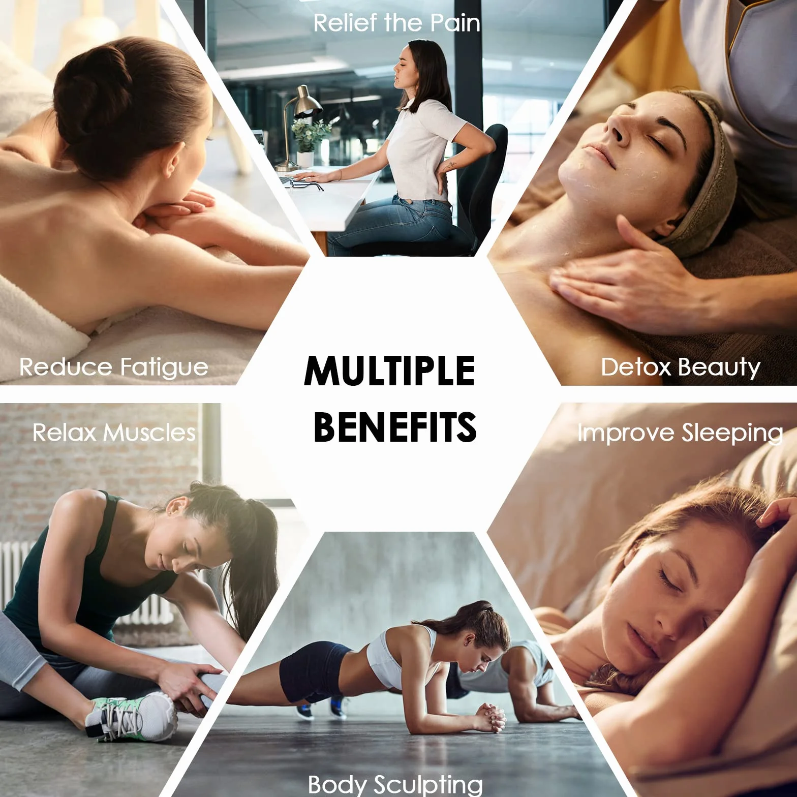 Manta de Sauna Infrarrojo, MINENICE Portatil Far Infrared Sauna Blanket 2 Zone Manta Sauna Infrarrojos con 2 Mangas, Home SPA para Modelar el Cuerpo Desintoxicación Fitness Belleza Fisioterapia