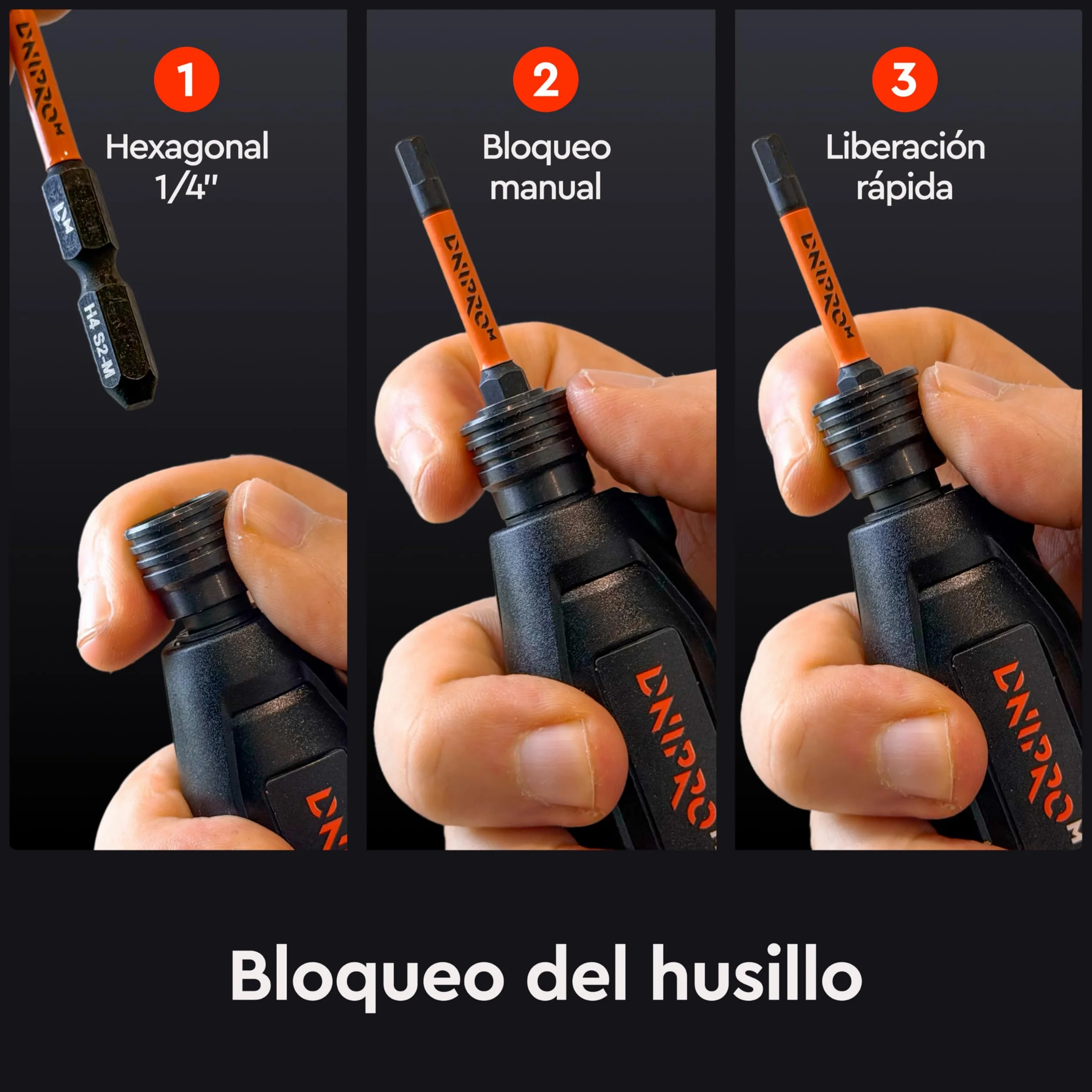 Destornillador Eléctrico Inalámbrico, 3,6V, Doble Modo 1,2 Nm + 8 Nm Manual, USB-C, Luz LED, 280 RPM, Portabits Magnético HEX 6,35 mm, Kit con Puntas - CSD-36X