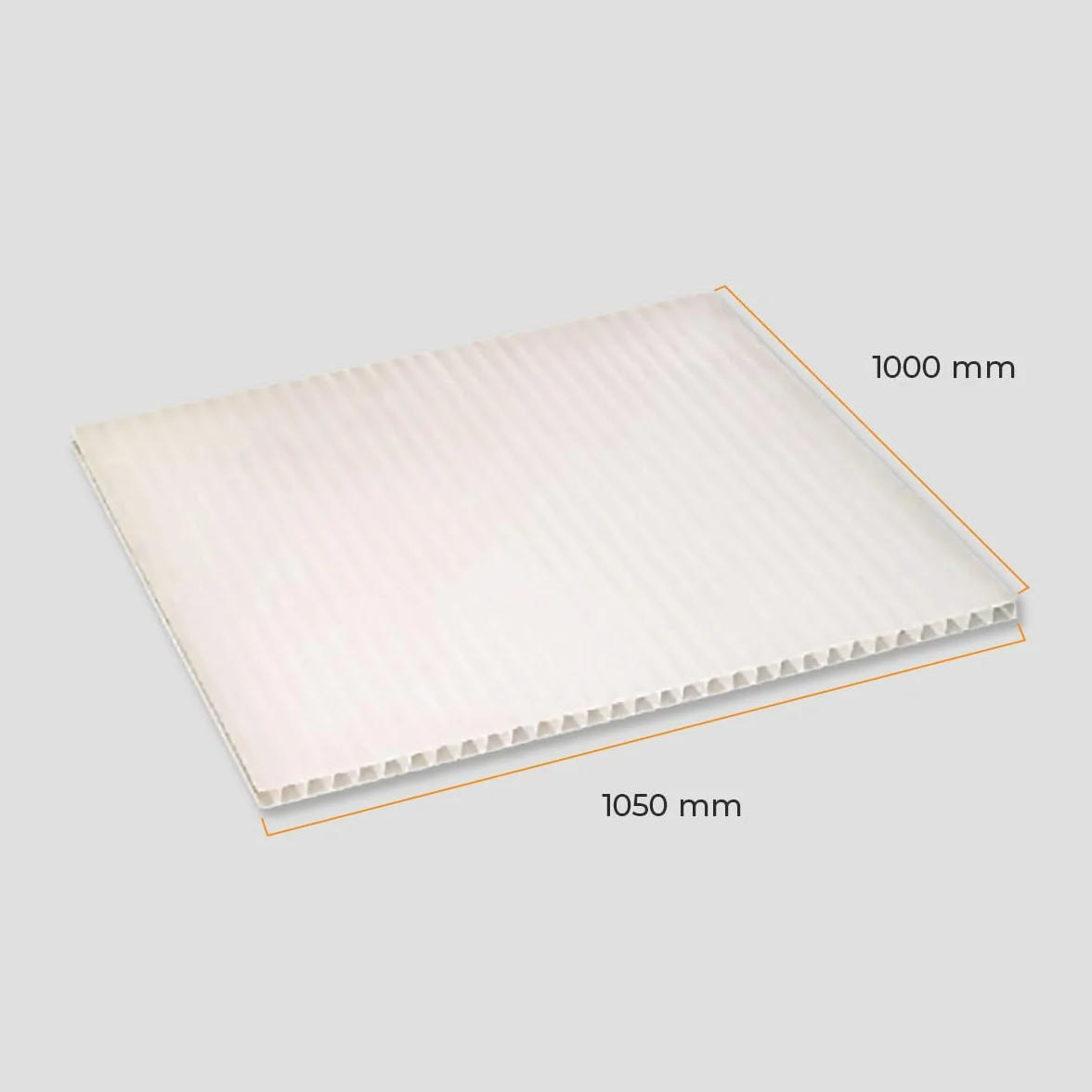 Panel de Policarbonato Celular Compacto - Plancha Opal Hielo - 1000 x 1050 mm - Grosor 10 mm - Placa Multiusos - Exteriores, Invernaderos, Techos, Suelos