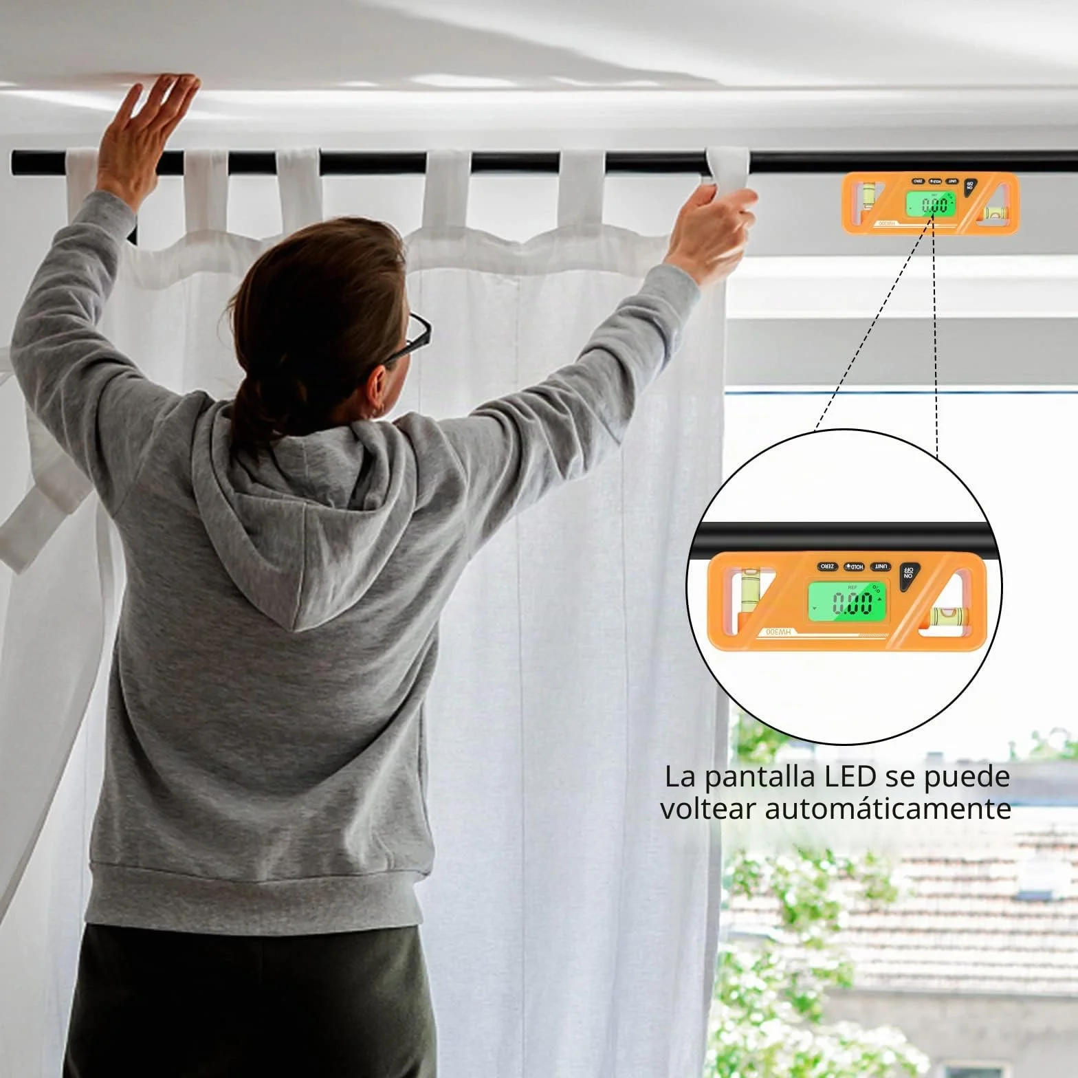 Inclinometro Digital KKnoon 0-360 ° de Nivel Digital Goniometro Digitale Magnética Medidor de Angulos de Precision con LCD Pantalla para Decoración de Interiores Fontanería Carpintería, etc