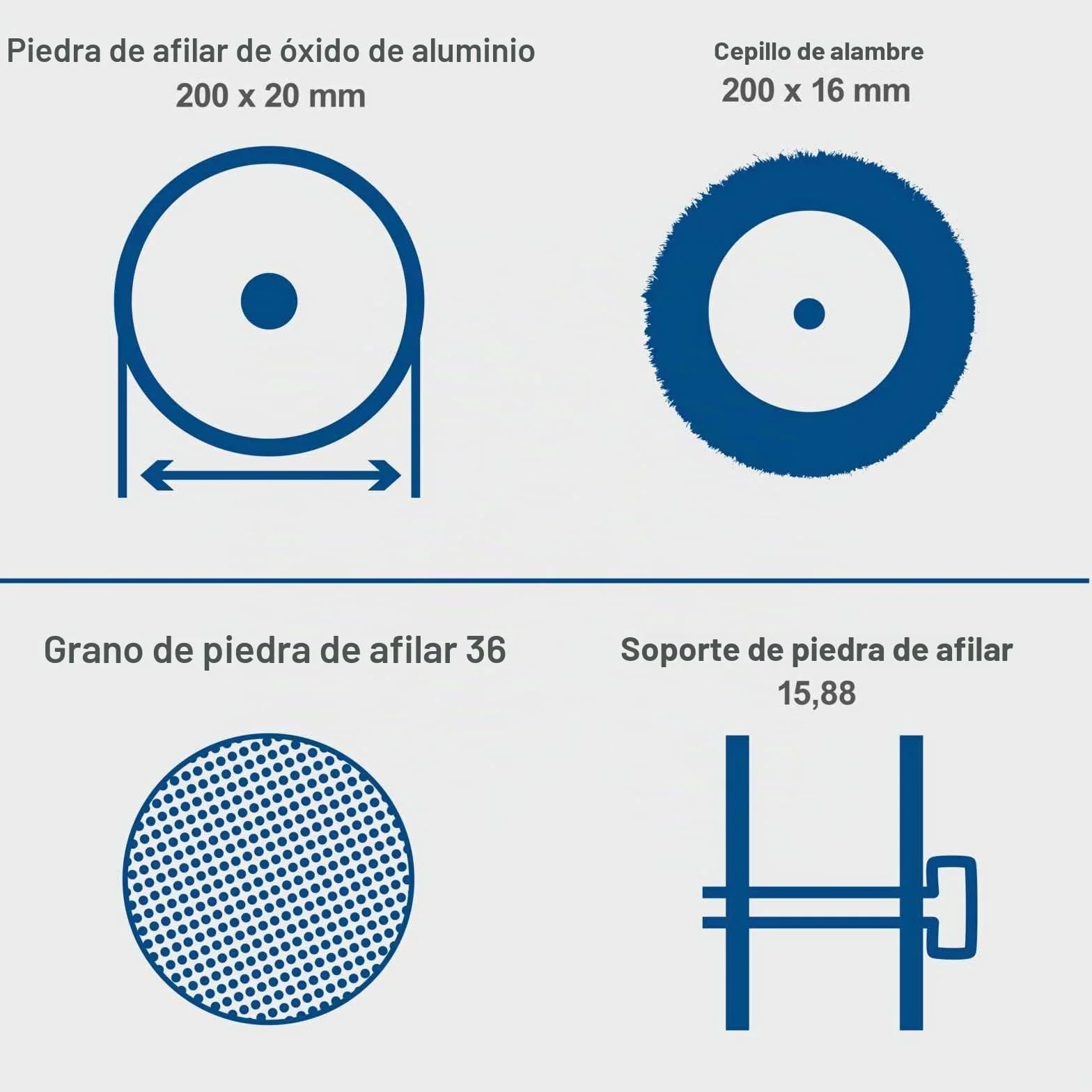Scheppach SM200LB - Amoladora doble con iluminación LED (230 V, 500 W, piedra afiladora, 200 x 20 mm, K36, cepillo metálico, 16 mm de ancho