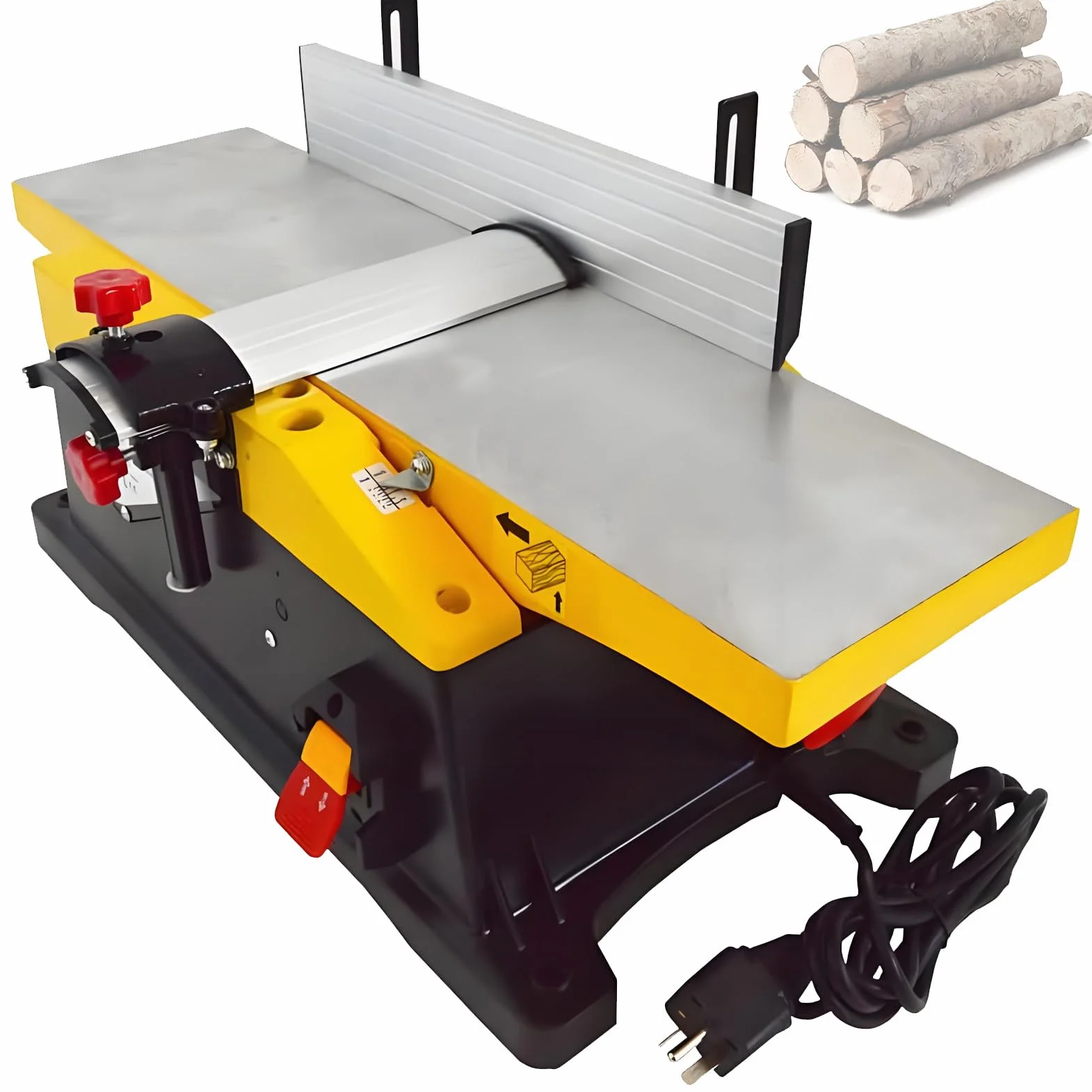 Cepilladora De Sobremesa, Cepilladora EléCtrica Multifuncional De Escritorio para CarpinteríA, 12000 RPM para Corte De Madera De Gran Espesor Planer