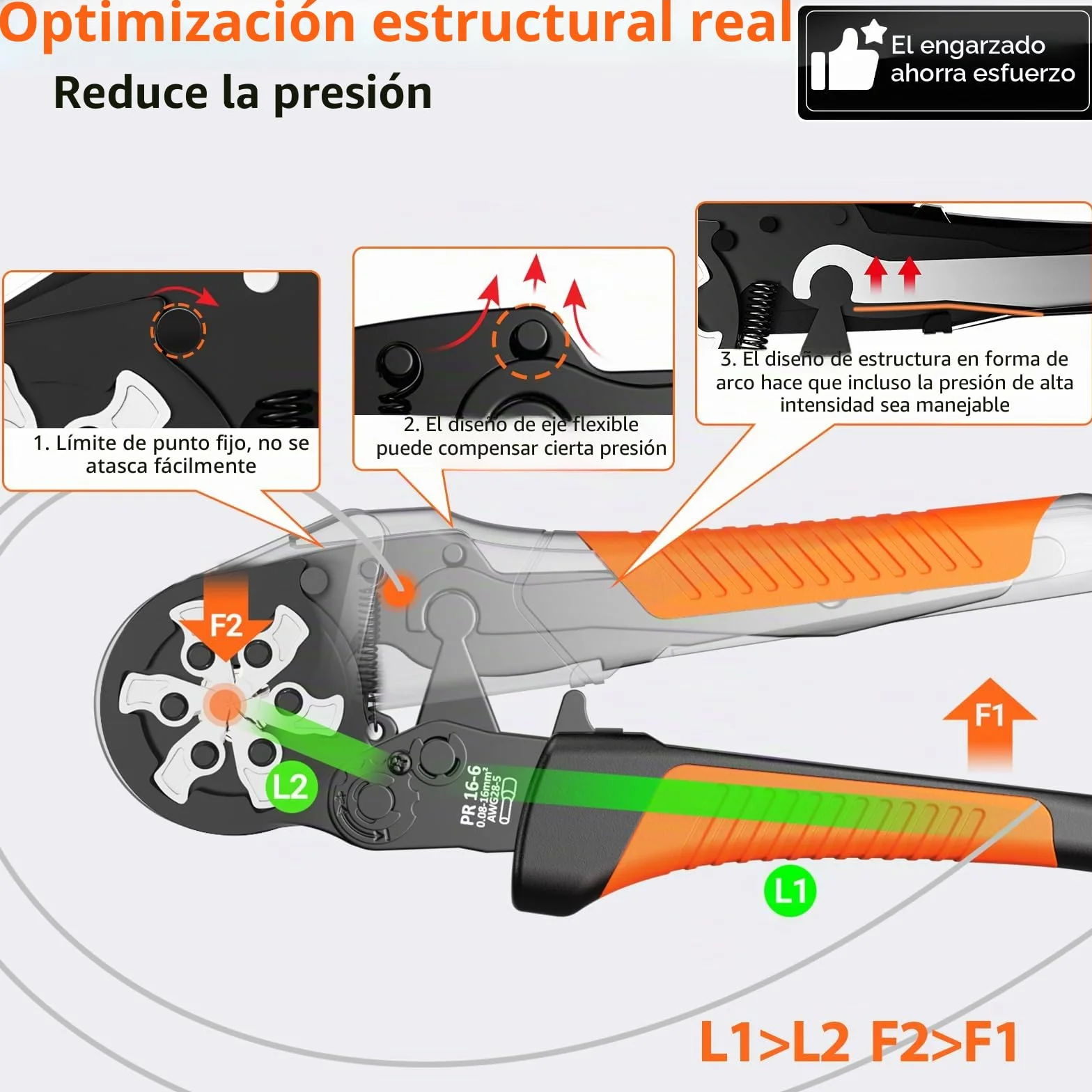 Preciva Crimpadora Terminales Electricos 0,08-16 mm² con 1500 casquillos, Juego de alicates de corte, ajustables, para la industria, Alicates de corte bricolaje