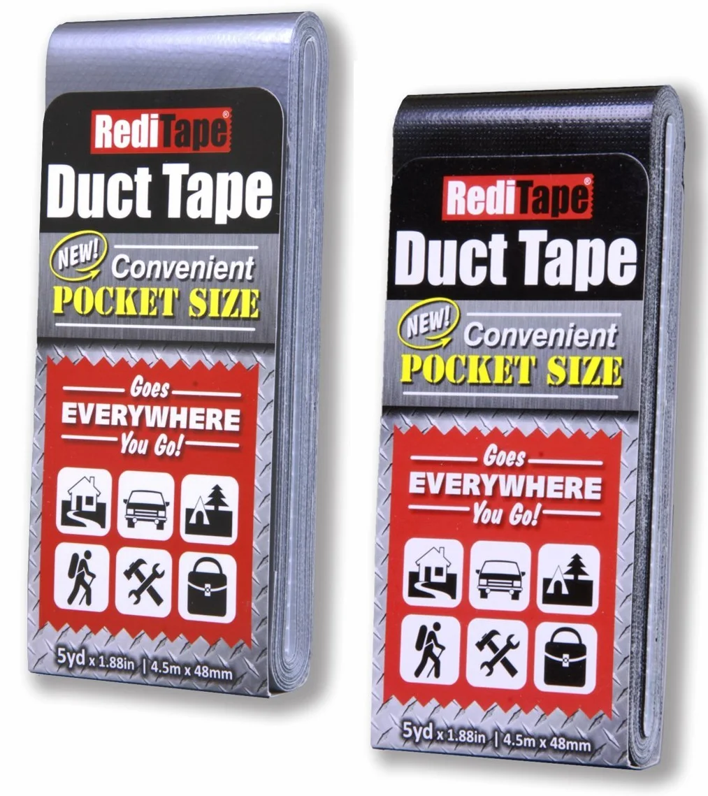 bolsillo cinta americana de 2-Pack | 1,88 pulgadas x 5 yardas El paquete plano