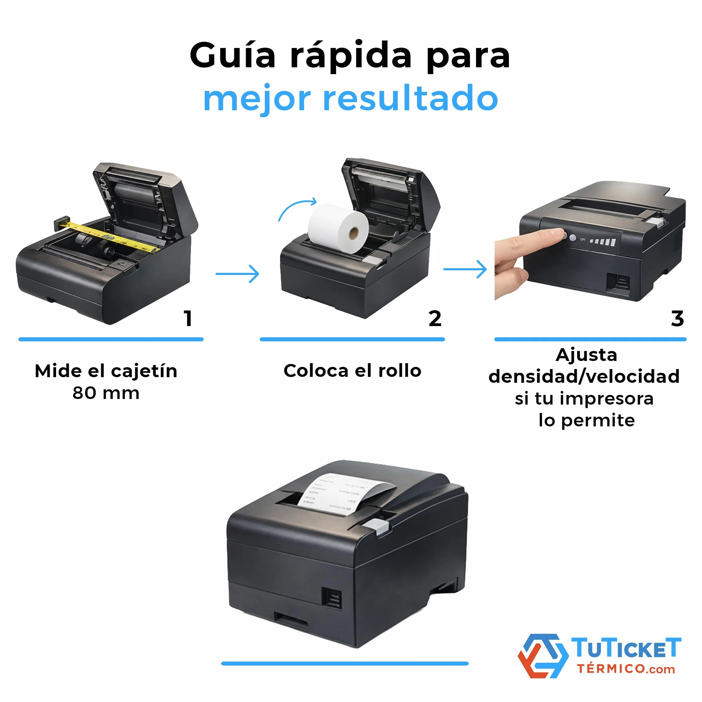 Rollo de Papel Térmico 57x55x12 mm (40 uds) para Caja Registradora, TPV e Impresora Térmica de Ticket con Salida de 57mm de Ancho. Sin Bisphenol A