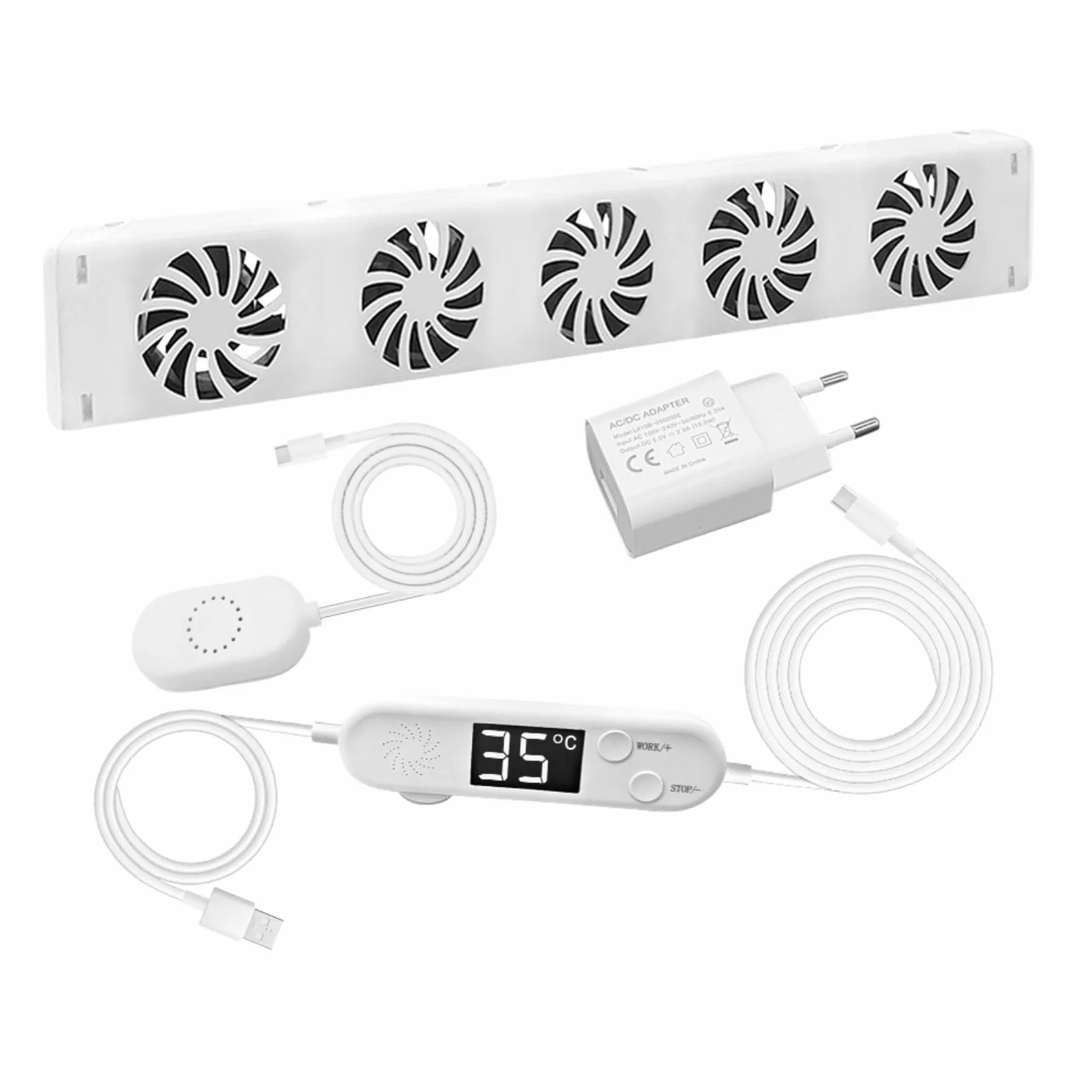 Ventilador de radiador 3.0, radiador inteligente, amplificador de ventilador, dispositivo inteligente con velocidad ajustable, funcionamiento silencioso y ahorro de energía (MXRV-25-201)