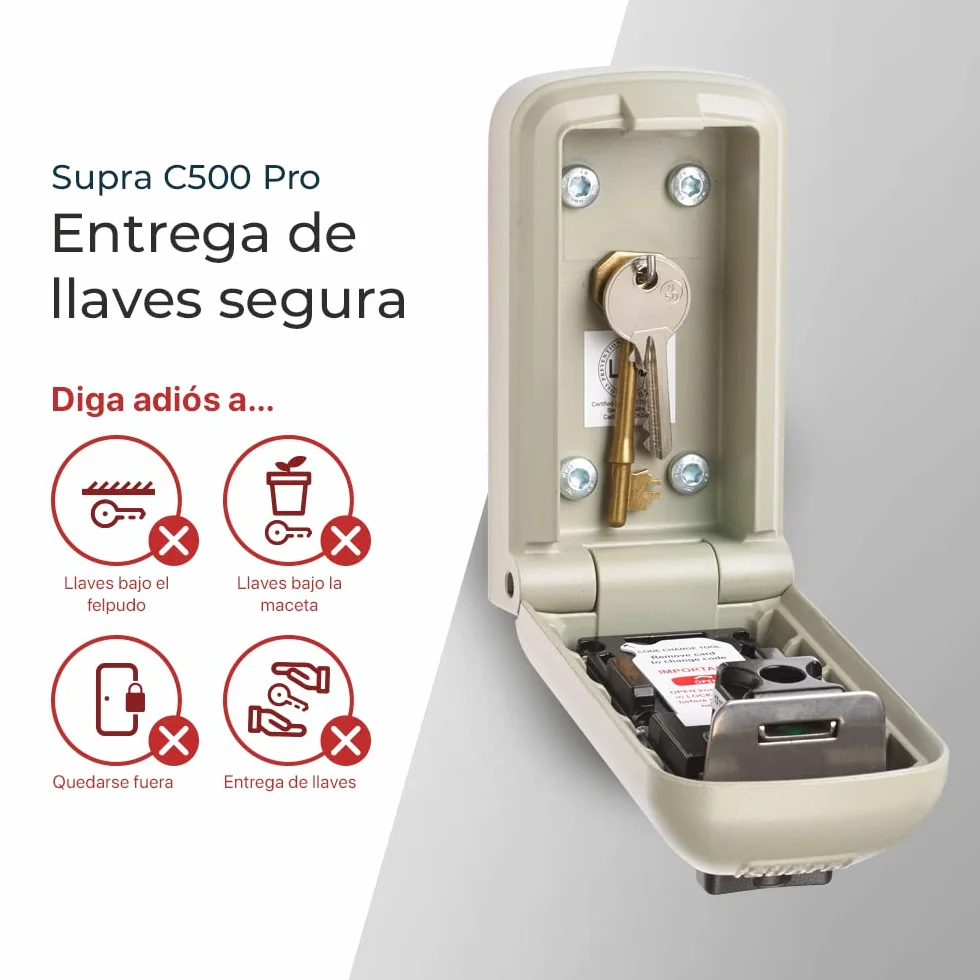 KeySafe SUPRA C500 Pro (2ª Generación) - Caja guarda llaves de alta seguridad, preferido por la policía