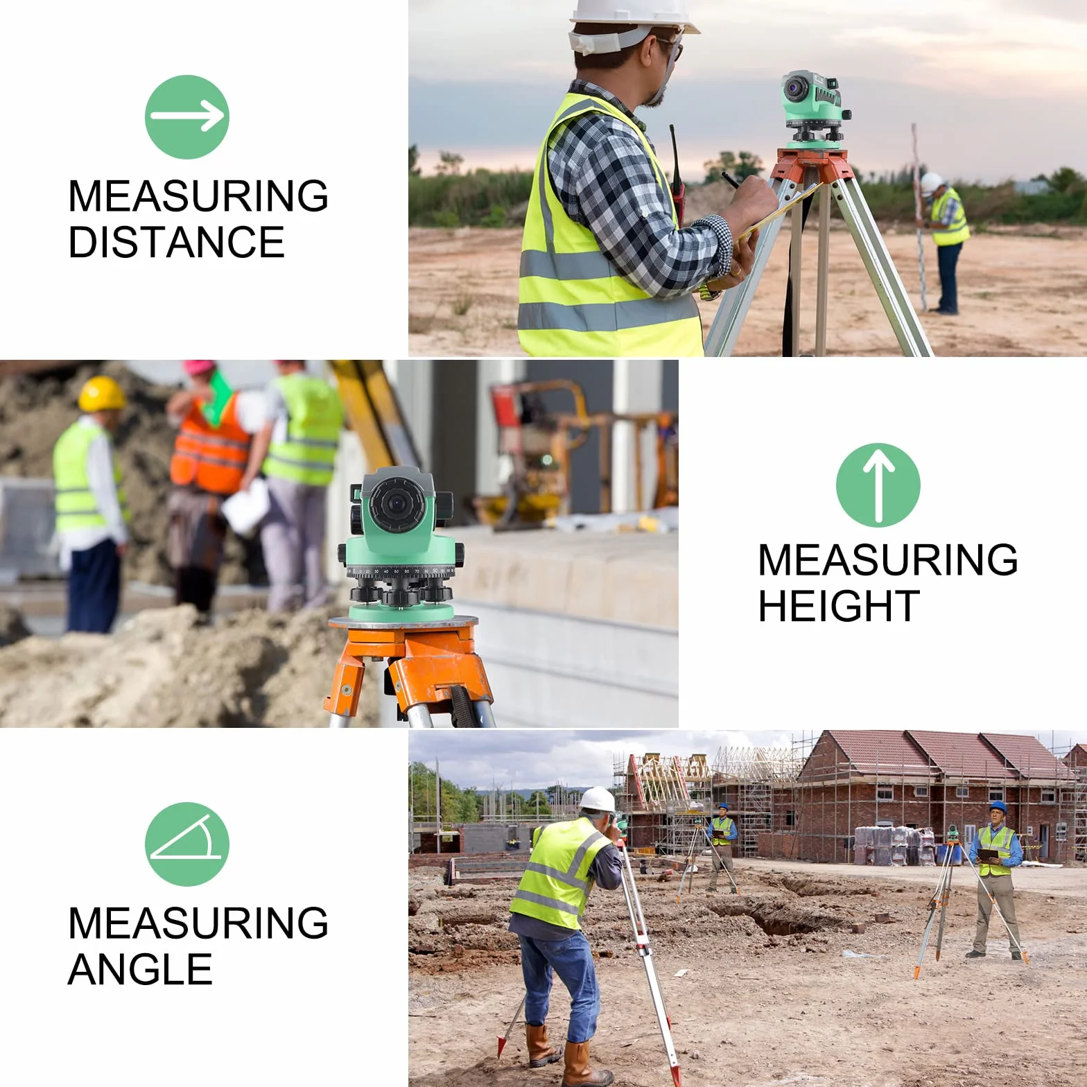 KEZERS Professional Nivel Óptico 36X, nivel de encuesta óptica automática, herramienta de autonivelación para constructores, impermeable, medición de altura/distancia