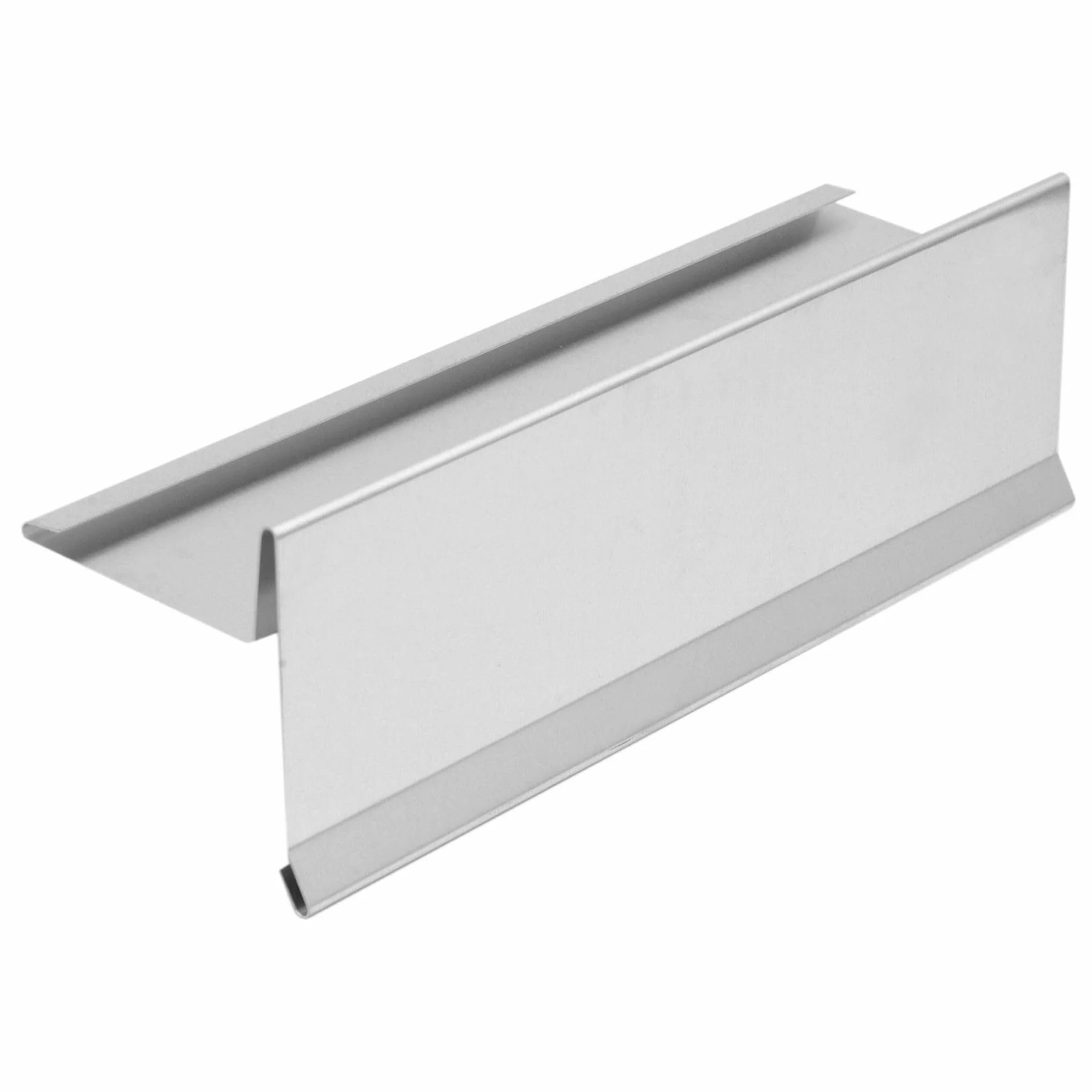 INEFA Tapajuntas de borde de aluminio con pliegue de agua 200cm, Tapajuntas de borde de plata para un drenaje óptimo del tejado, accesorios para canalones, tapajuntas de aluminio