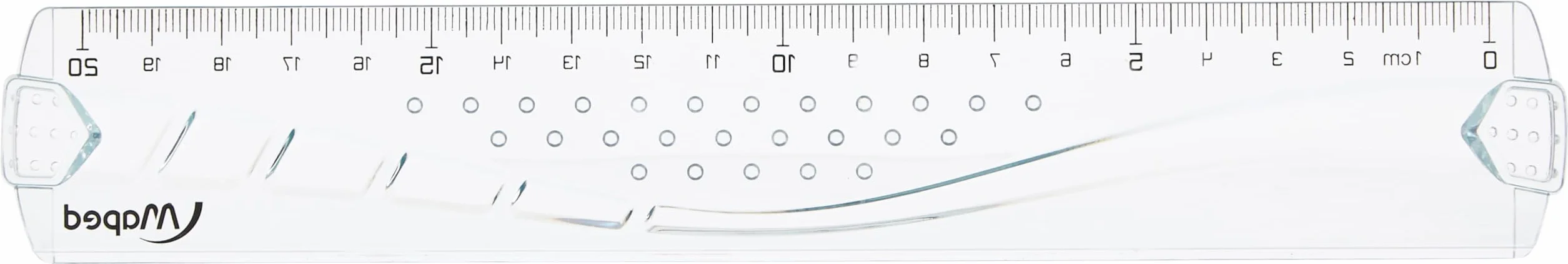 Maped Regla Plana 20 cm Diseño Técnico Grabado Borde Antimanchas Empuñadura Ergonómica Bolsa Individual