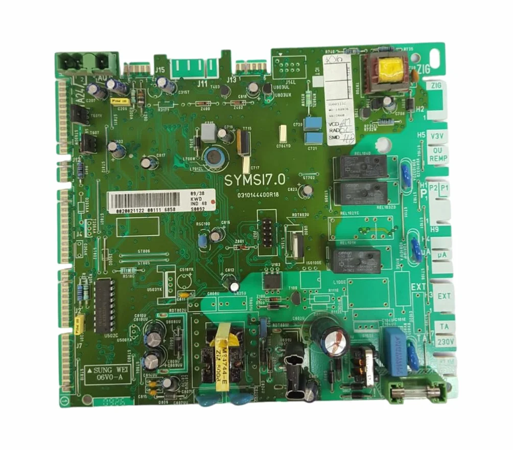 Placa Electrónica Original para Caldera 0310144400R18 V2 - Modelo 3 Relés Disposición 2+1 - Compatible Varios Modelos - Pieza Repuesto Reacondicionada - Garantía 1 Año