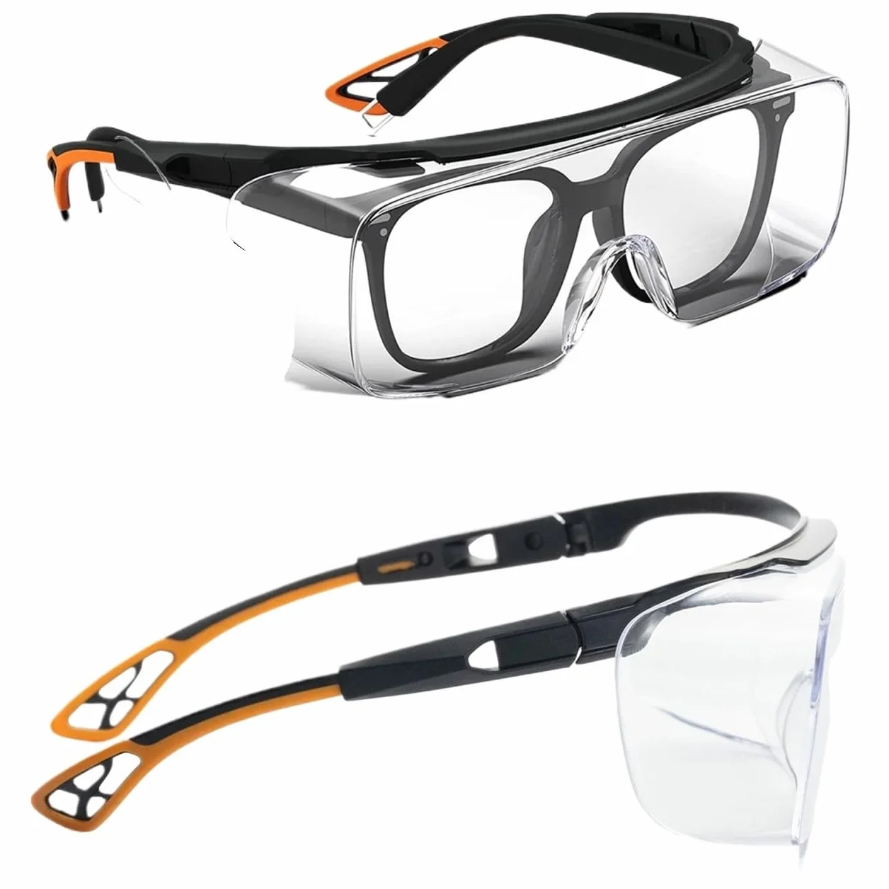 Gafas de seguridad antivaho con lentes transparentes y protección lateral, anti luz azul, unisex Para obras, talleres, ciclismo, jogging, servicio