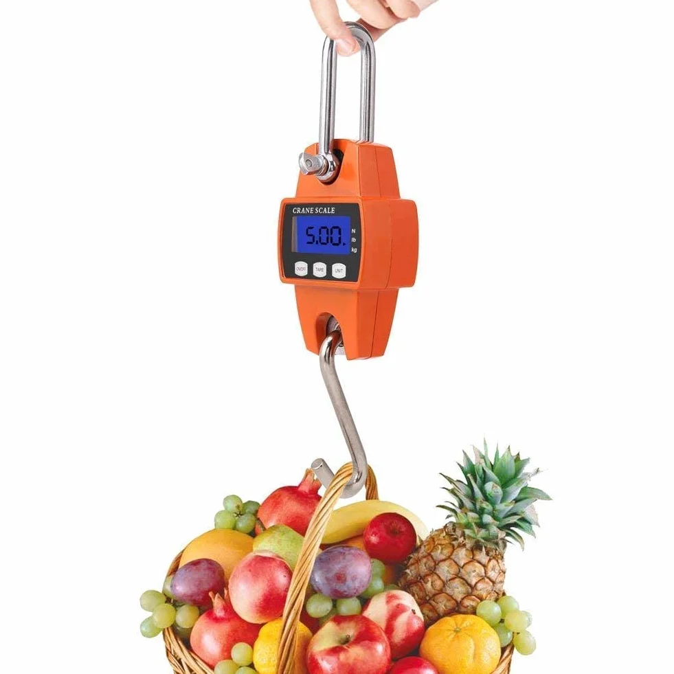 Mini Balanza Digital Digital LCD Portátil para Colgar 300 kg con Gancho