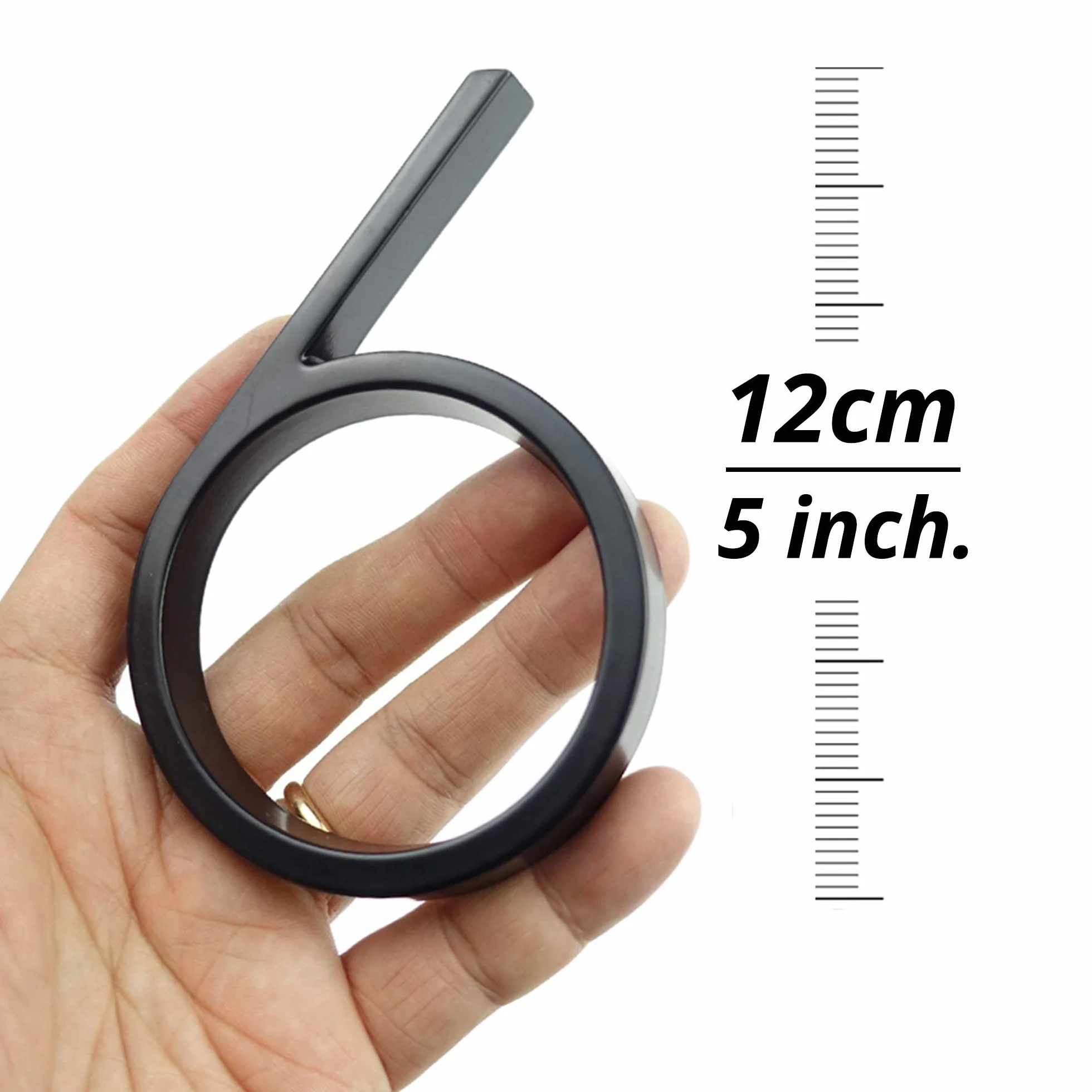 HASWARE Número De Casa Flotante: 5 Pulgadas (12cm) Números De Puertas Modernos - SeñAlizacióN Para La Oficina De Correos De La Calle (0, Negro)