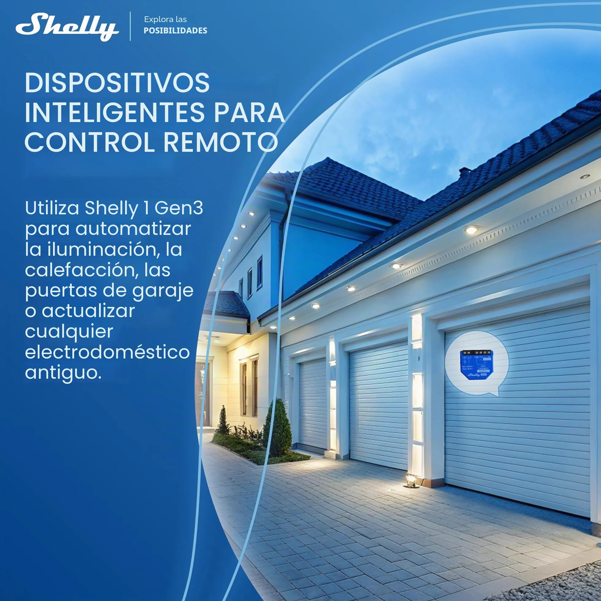 Shelly 1 Gen3 - Interriptor Relé Inteligente con contactos secos, Wi-Fi y Bluetooth, Control remoto de luz por App, Compatible con Alexa y Google Home, No requiere Hub, Chip Shelly de 8MB - 2 Piezas