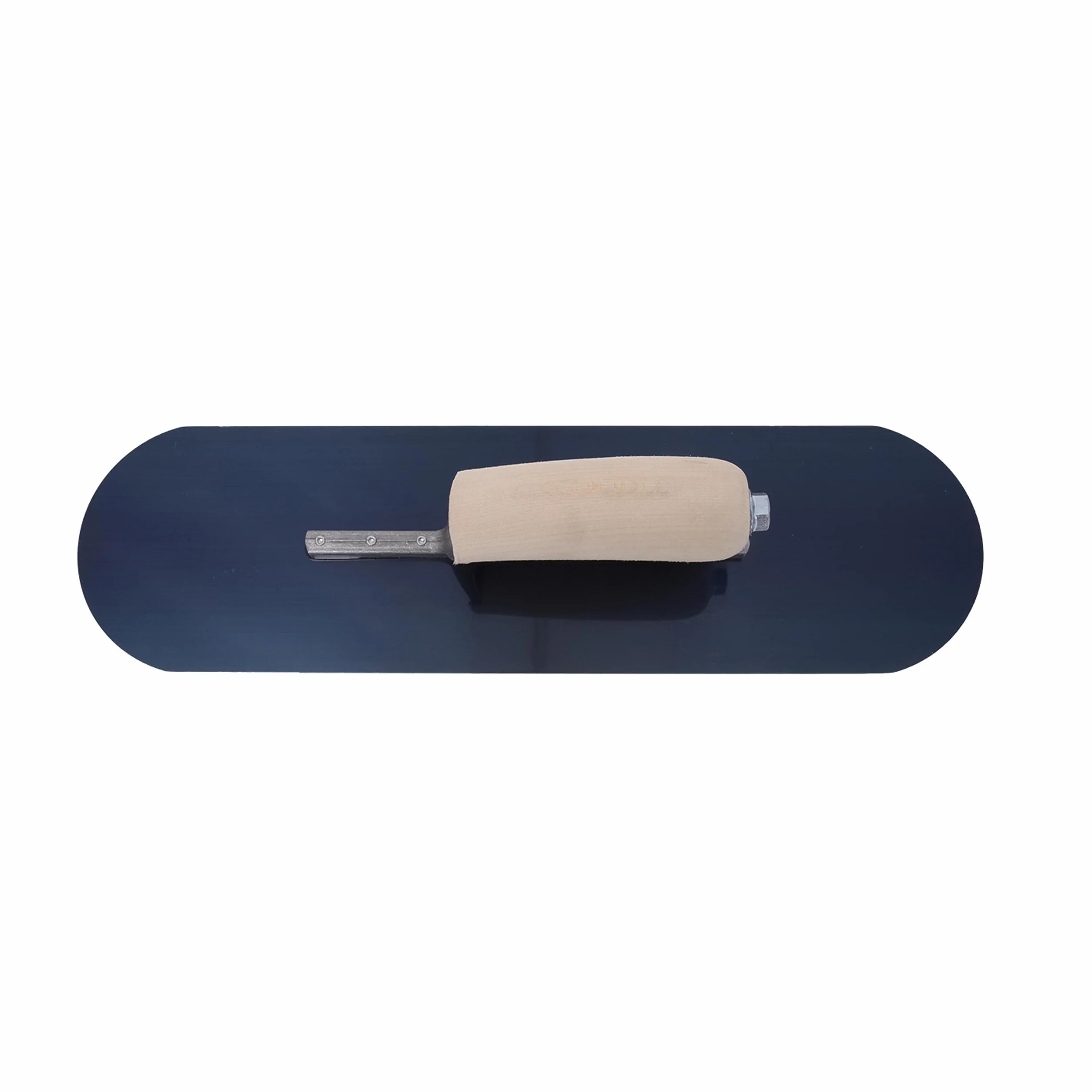 Llana para piscinas de Marshalltown con mango de madera, acero azul, llana para suelo y hormigón, dimensiones de la llana: 356x102 mm