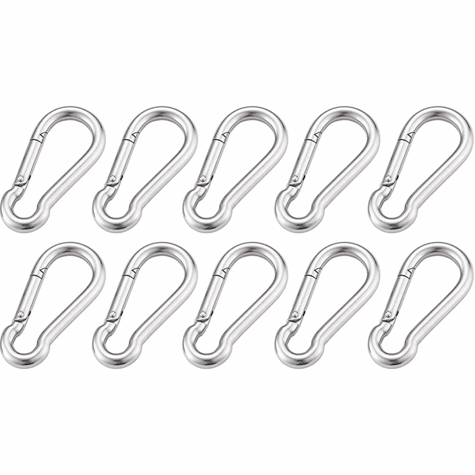 Mosquetón de Acero Inoxidable 304 con Cierre Rosca for Escalada, eslabones rápidos, Gancho Seguridad, Cadena, Anillo conexión, Hebilla